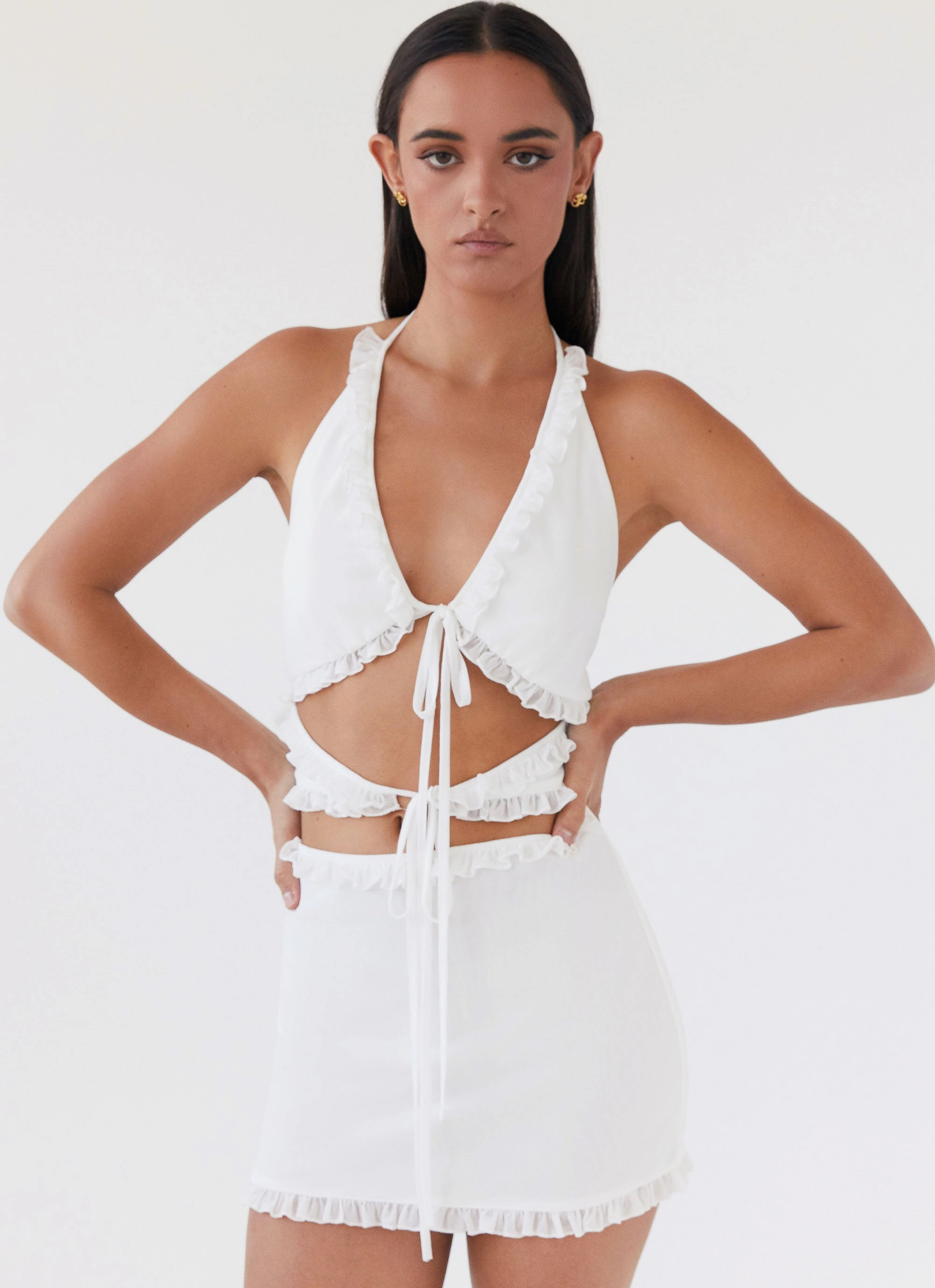 Love Exchange Ruffle Mini Dress - White Effortless Style