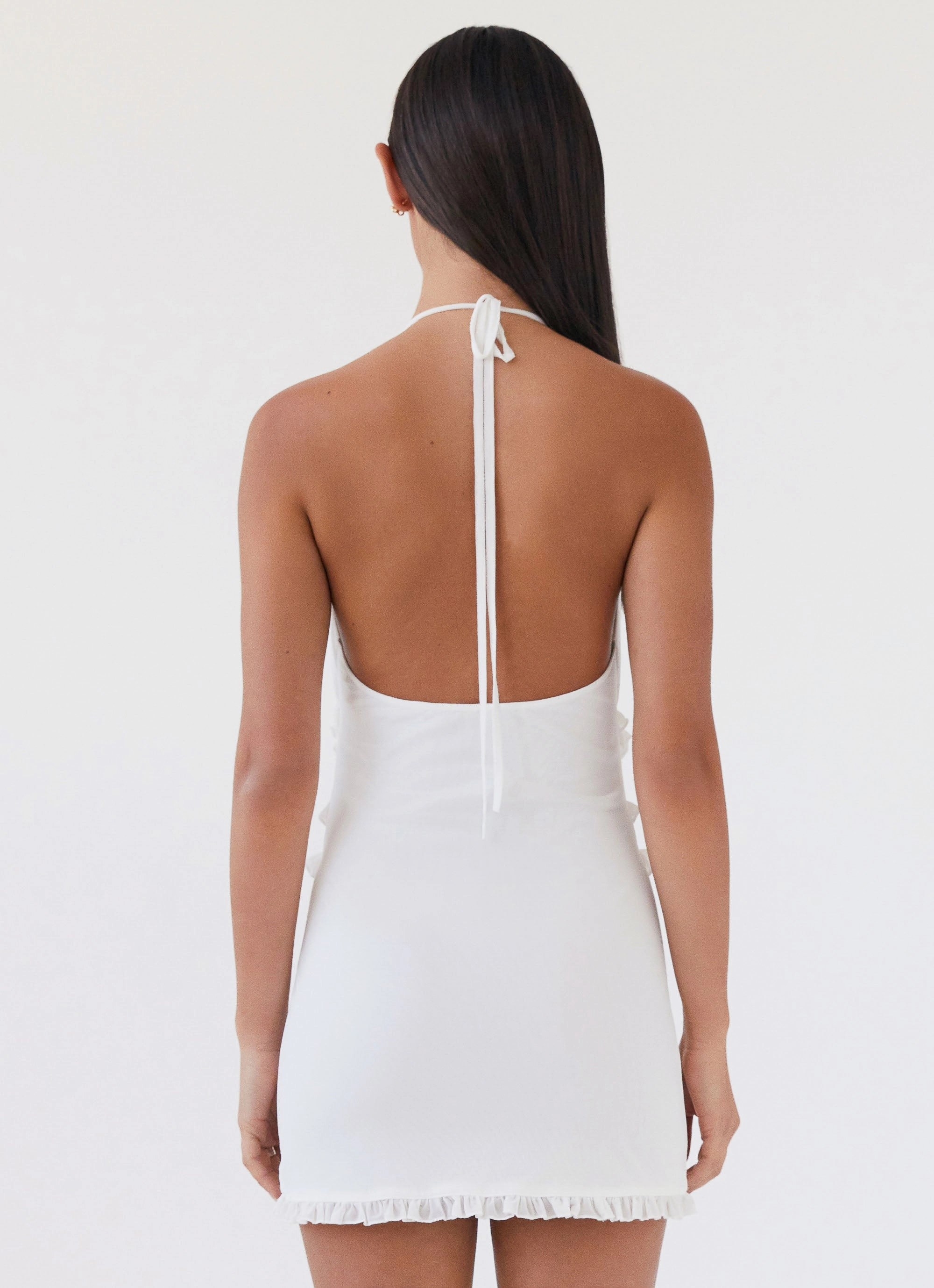 Love Exchange Ruffle Mini Dress - White Bold Touch