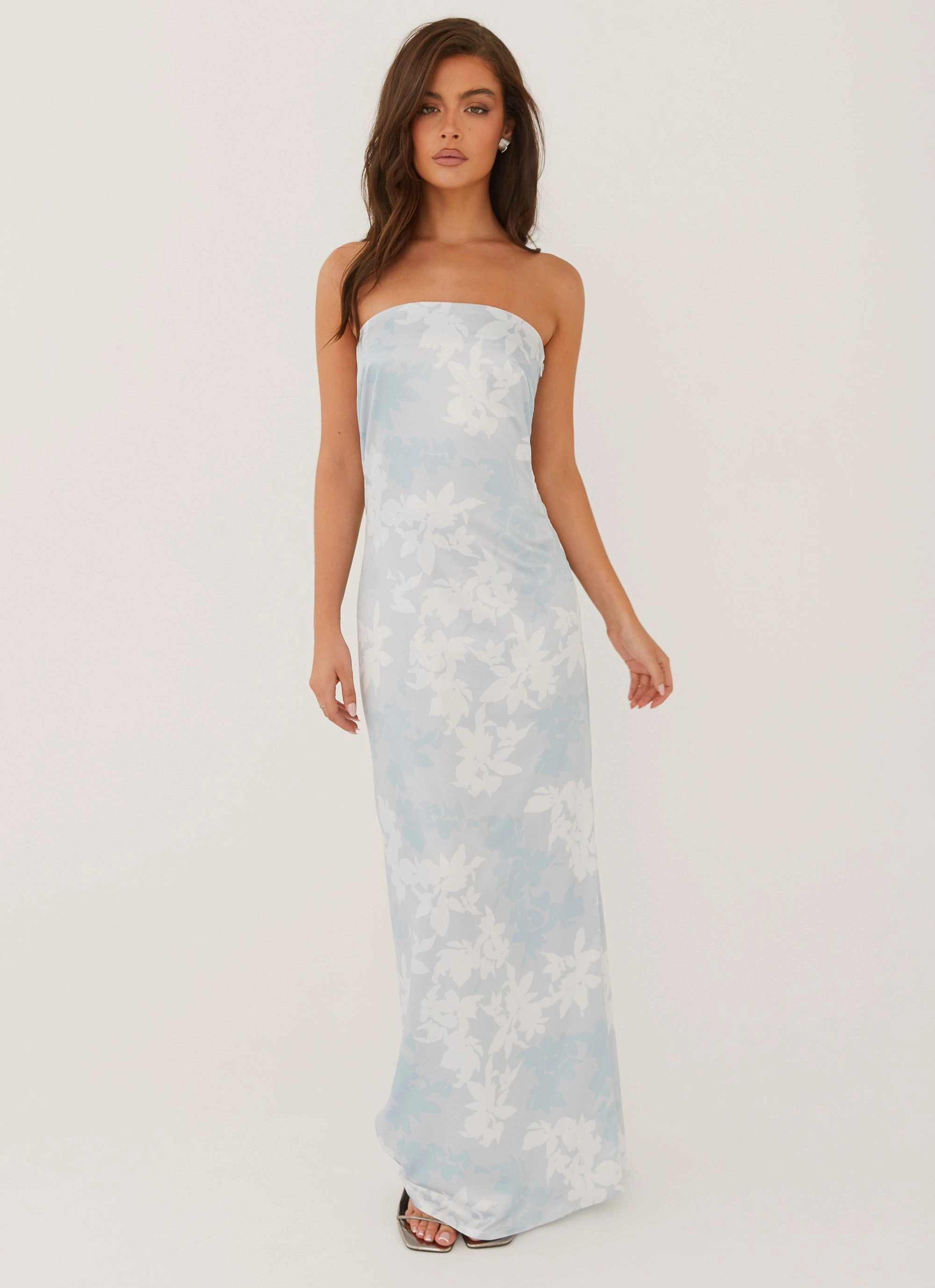 Soft Outerwear Love Me More Maxi Dress - Blue Blossom
