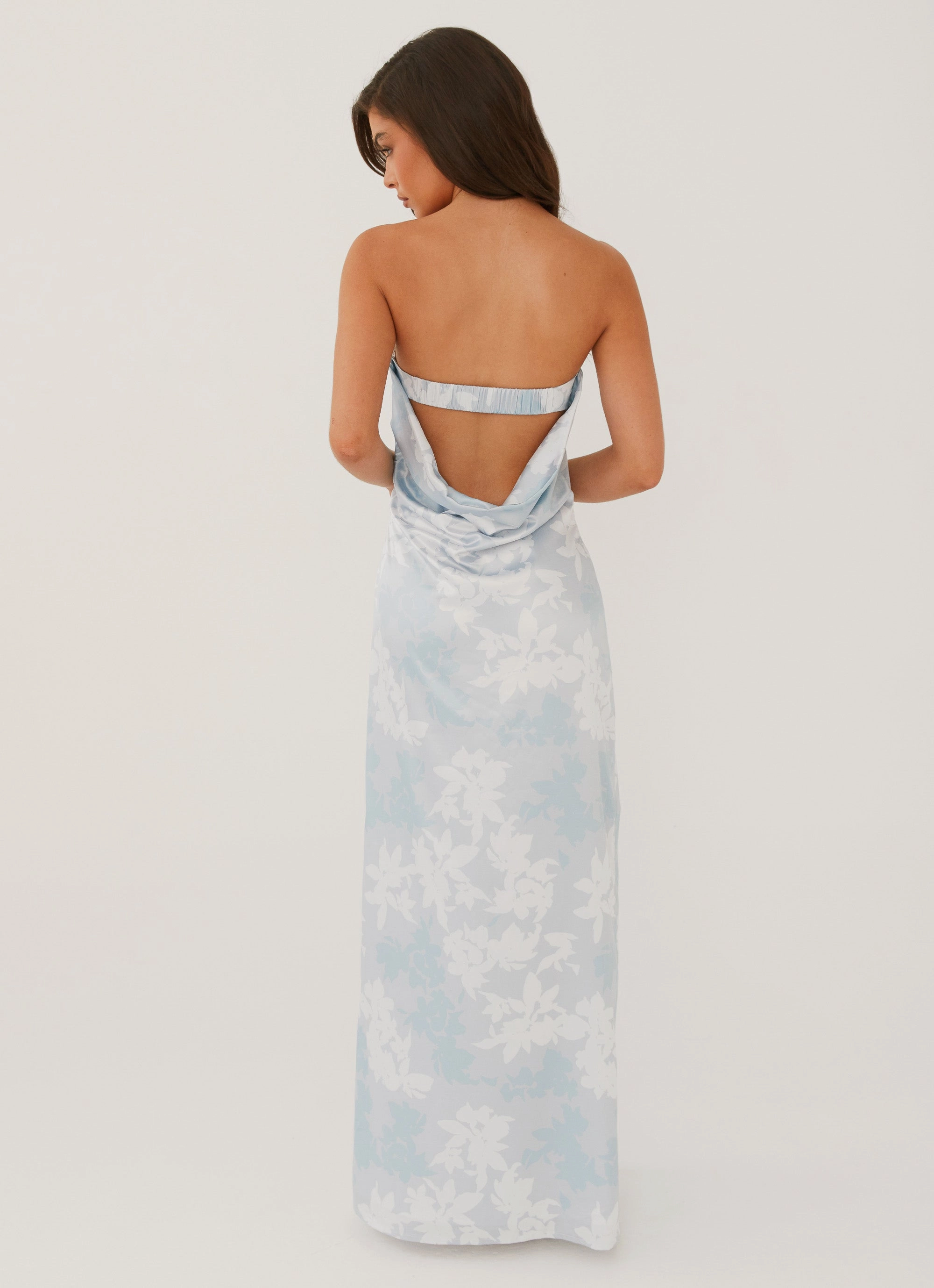 Structured Fit Love Me More Maxi Dress - Blue Blossom