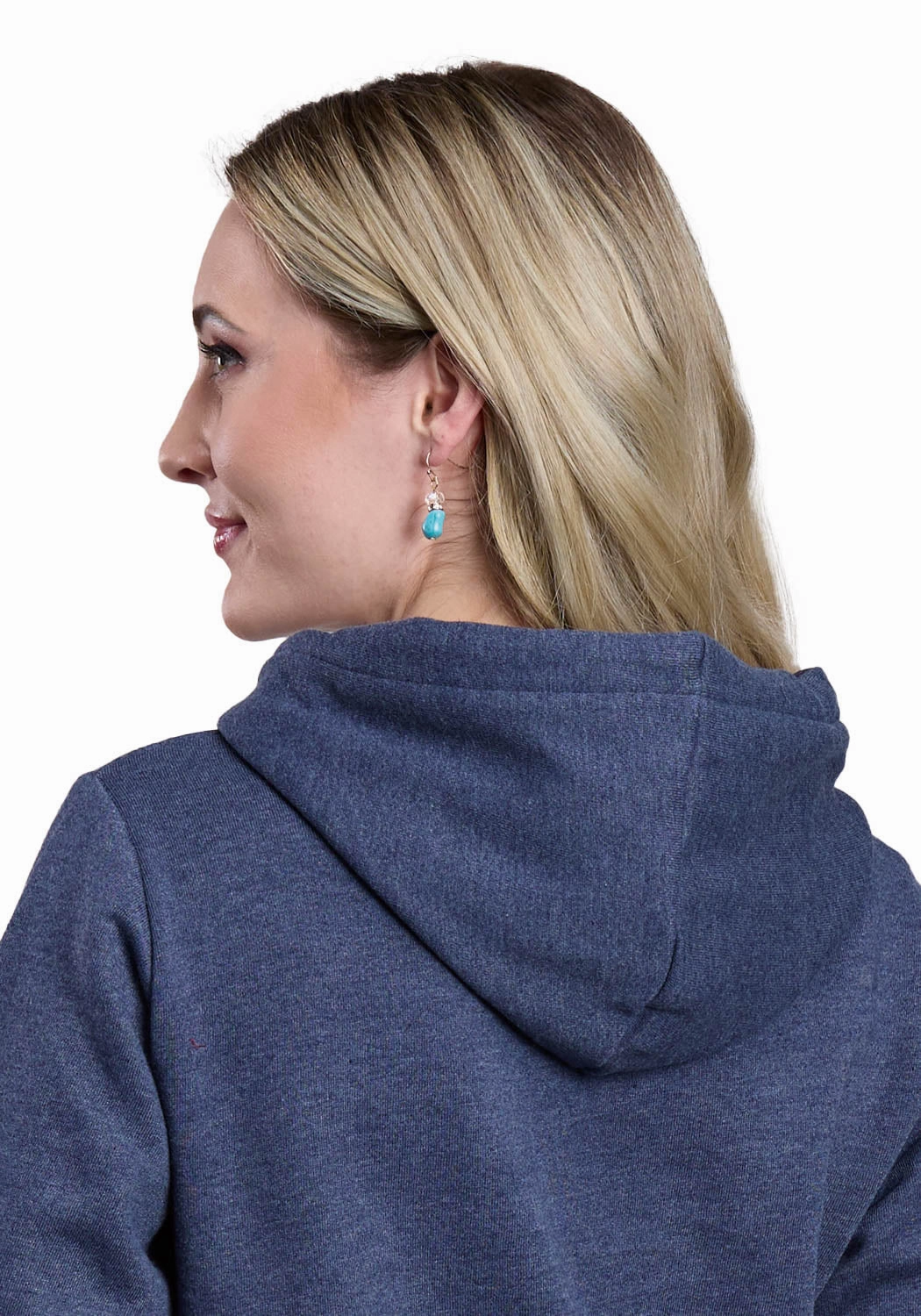 Tin Haul Womens Roping Cowgirl Blue Cotton Blend Hoodie PFC Free Treatment