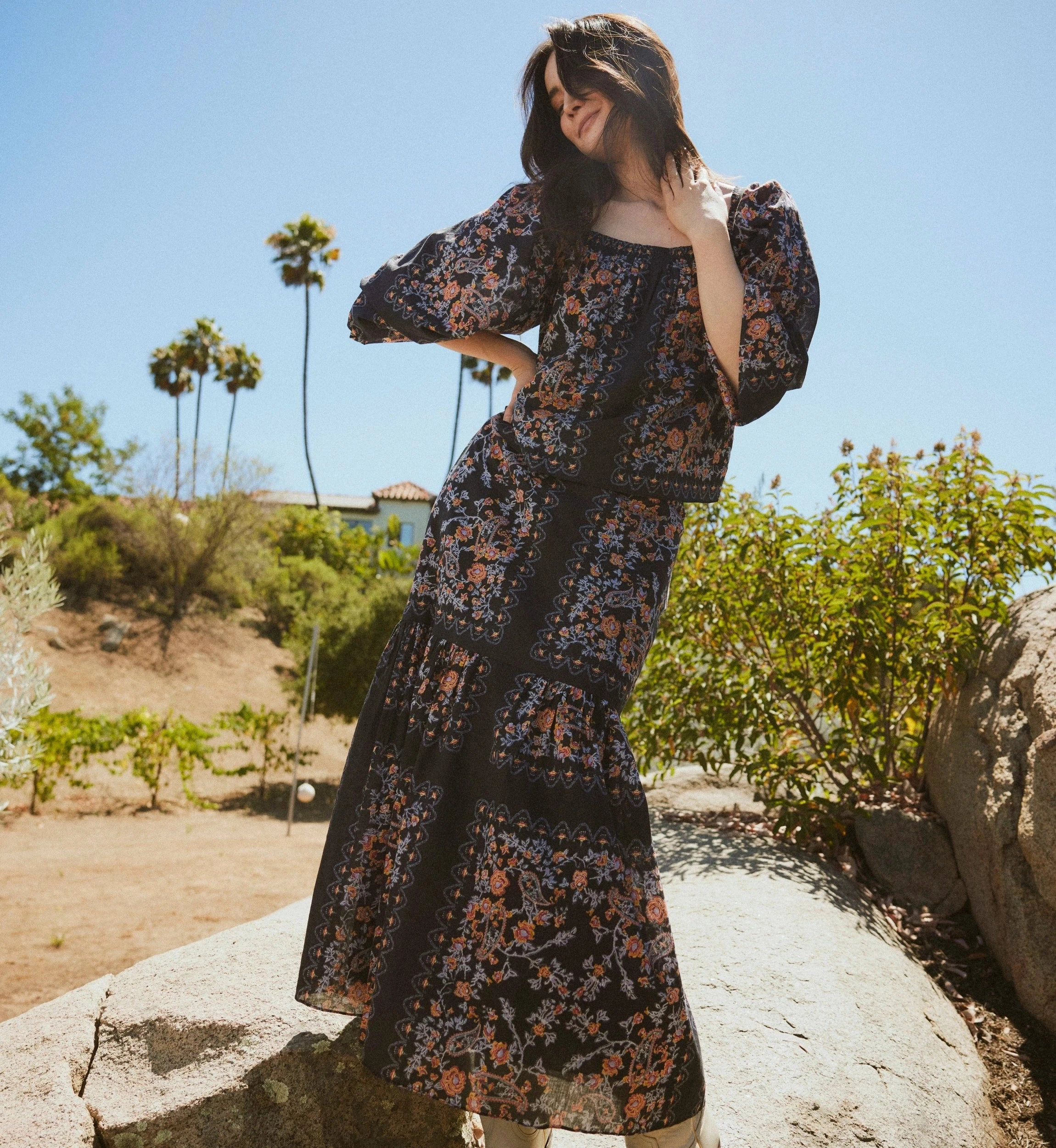 FourWayStretch Lucille Blouse | Dark La Ramos