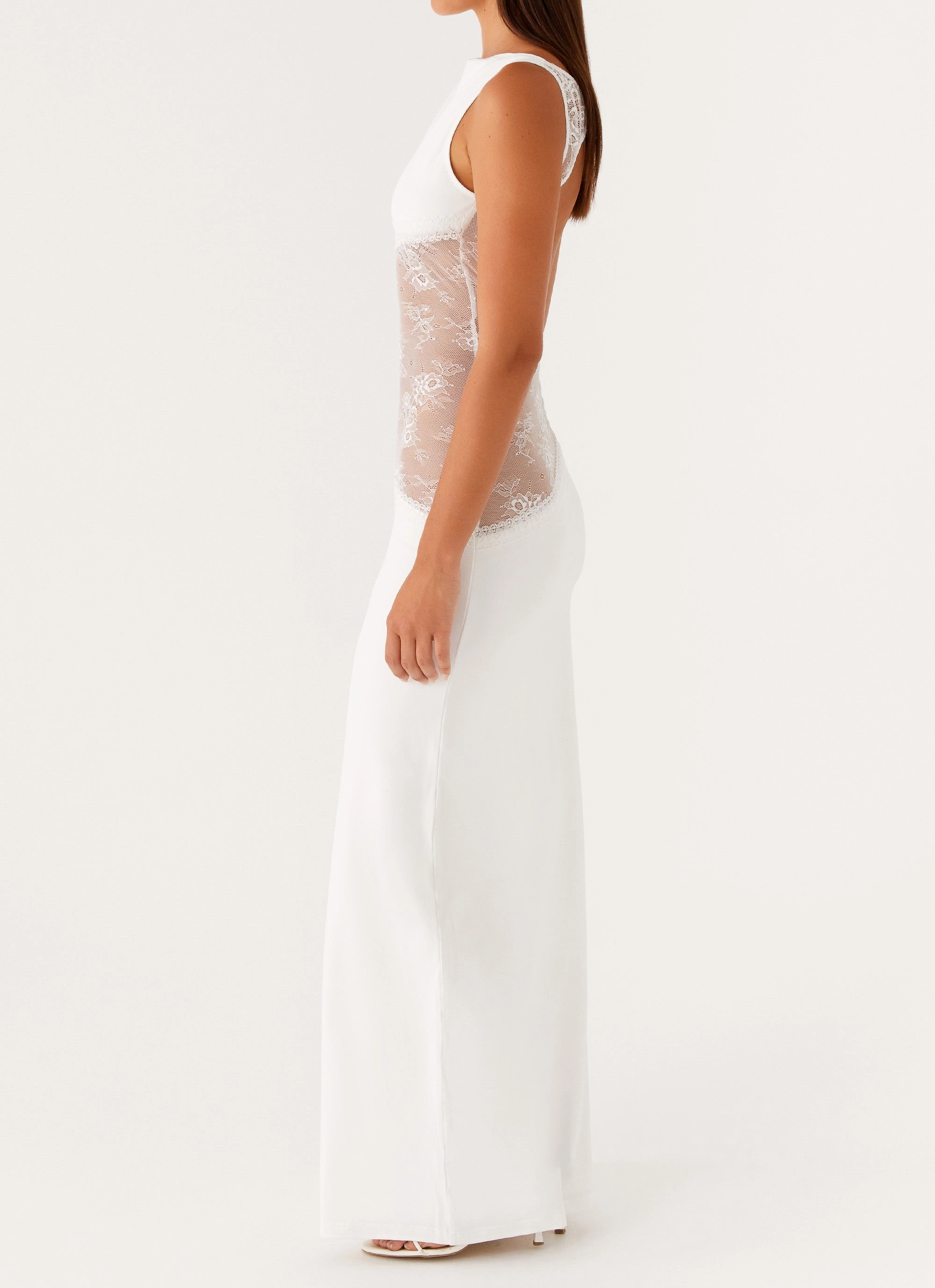 Romantic Style Clean Mood Lucinda Maxi Dress - White