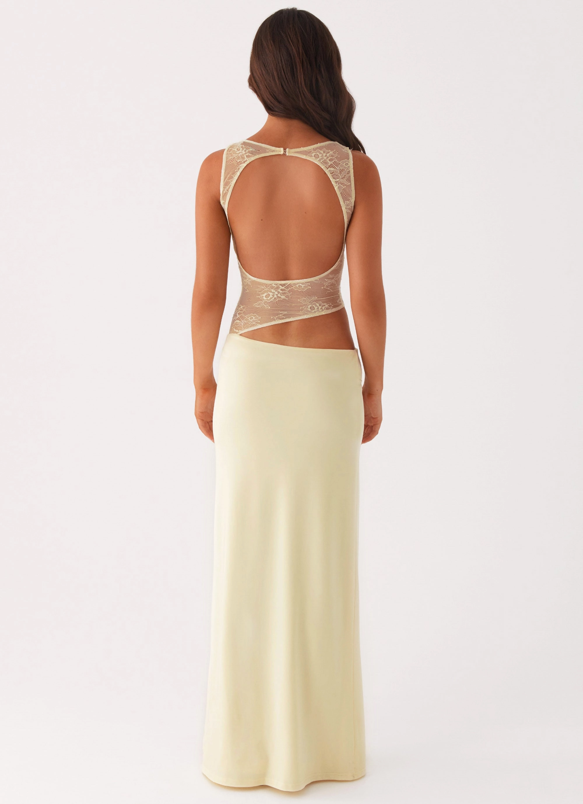 Prophecy Maxi Dress - Yellow Adjustable Belt