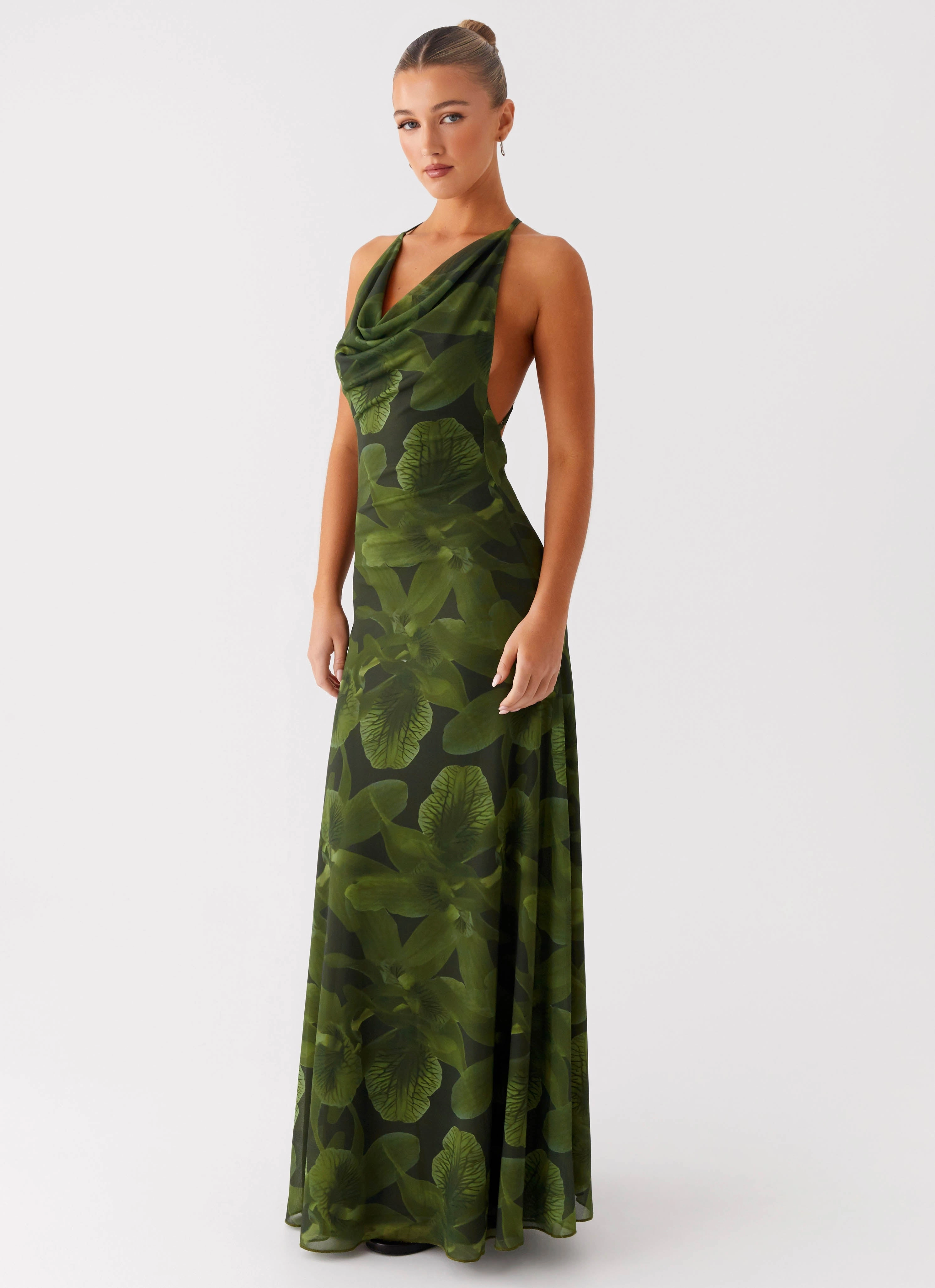 Dahliana Maxi Dress - Tropic Floral Adjustable Belt