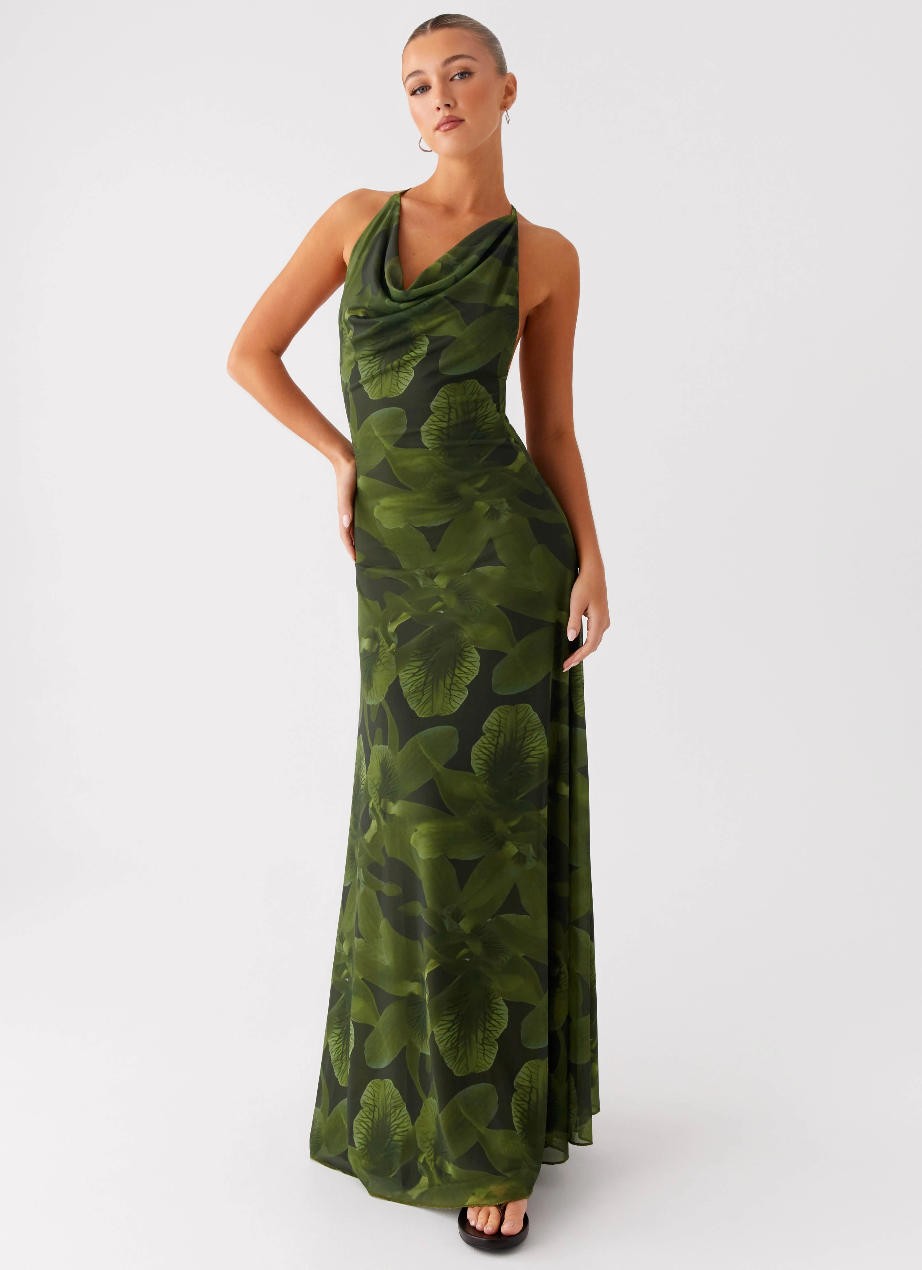 Dahliana Maxi Dress - Tropic Floral Slim Tailored