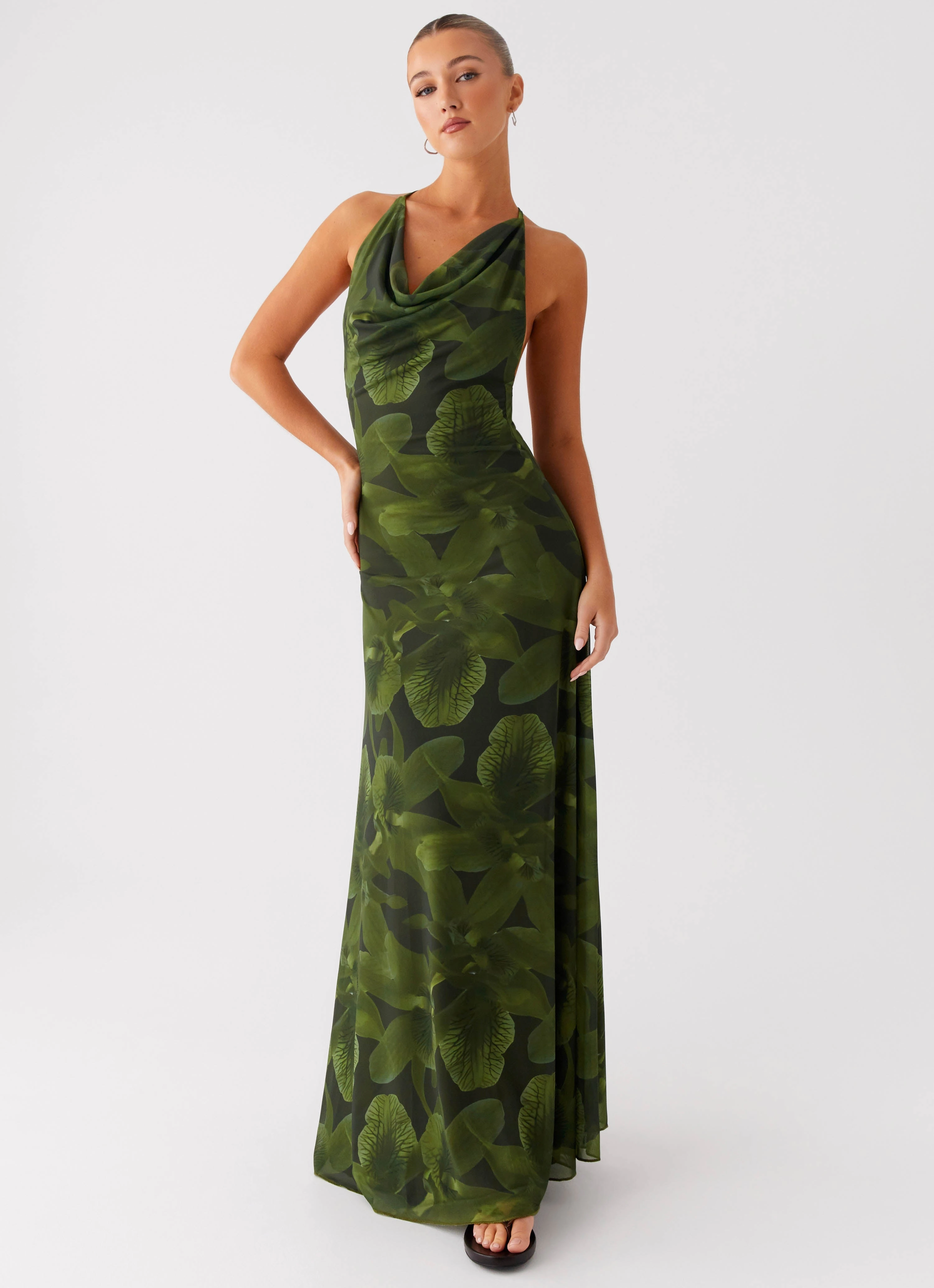 Dahliana Maxi Dress - Tropic Floral Cool Weather Wear