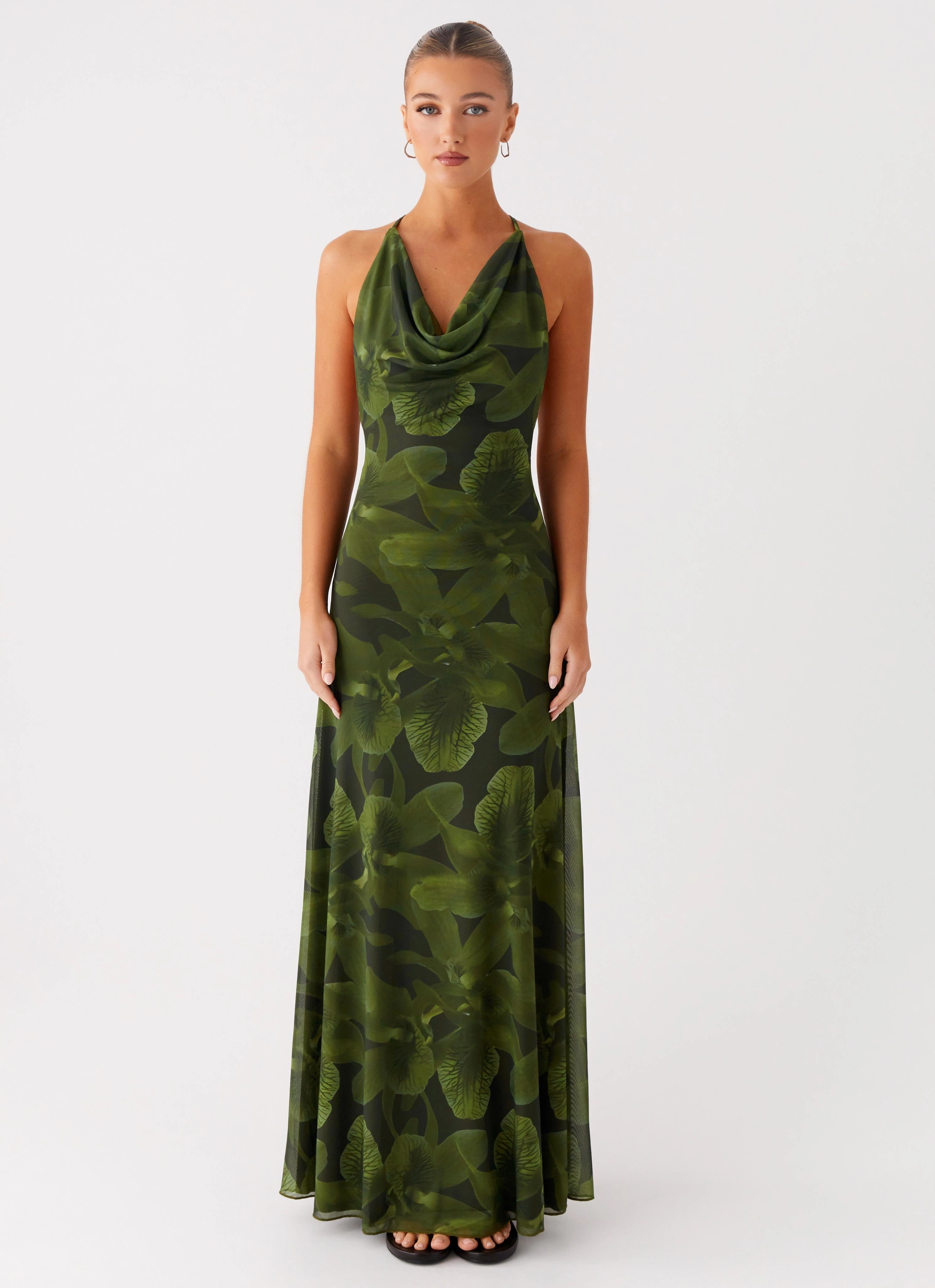 Waterproof Jacket Dahliana Maxi Dress - Tropic Floral