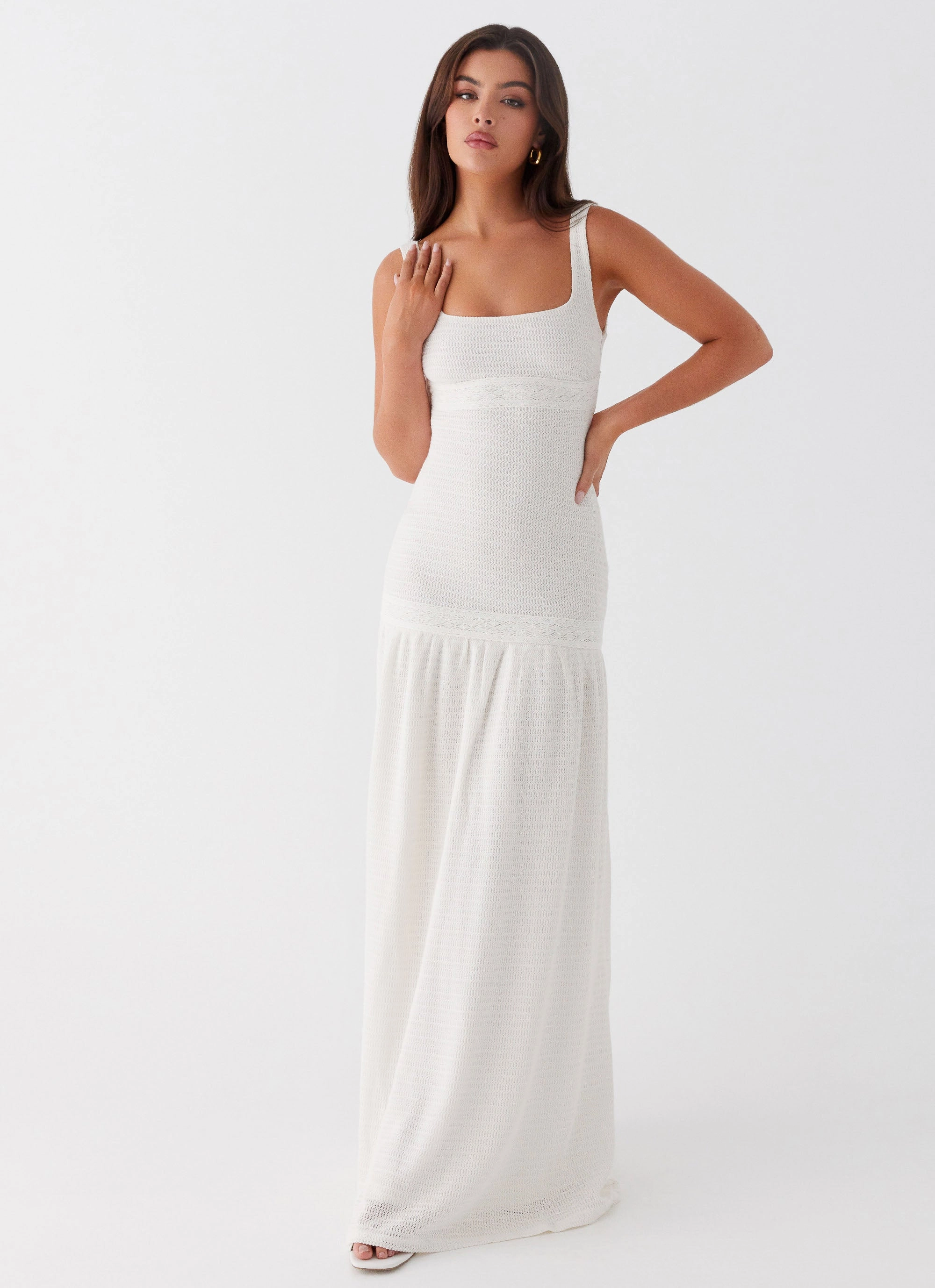 Lyrical Maxi Dress - Ivory Smart Coat Outerwear Staple