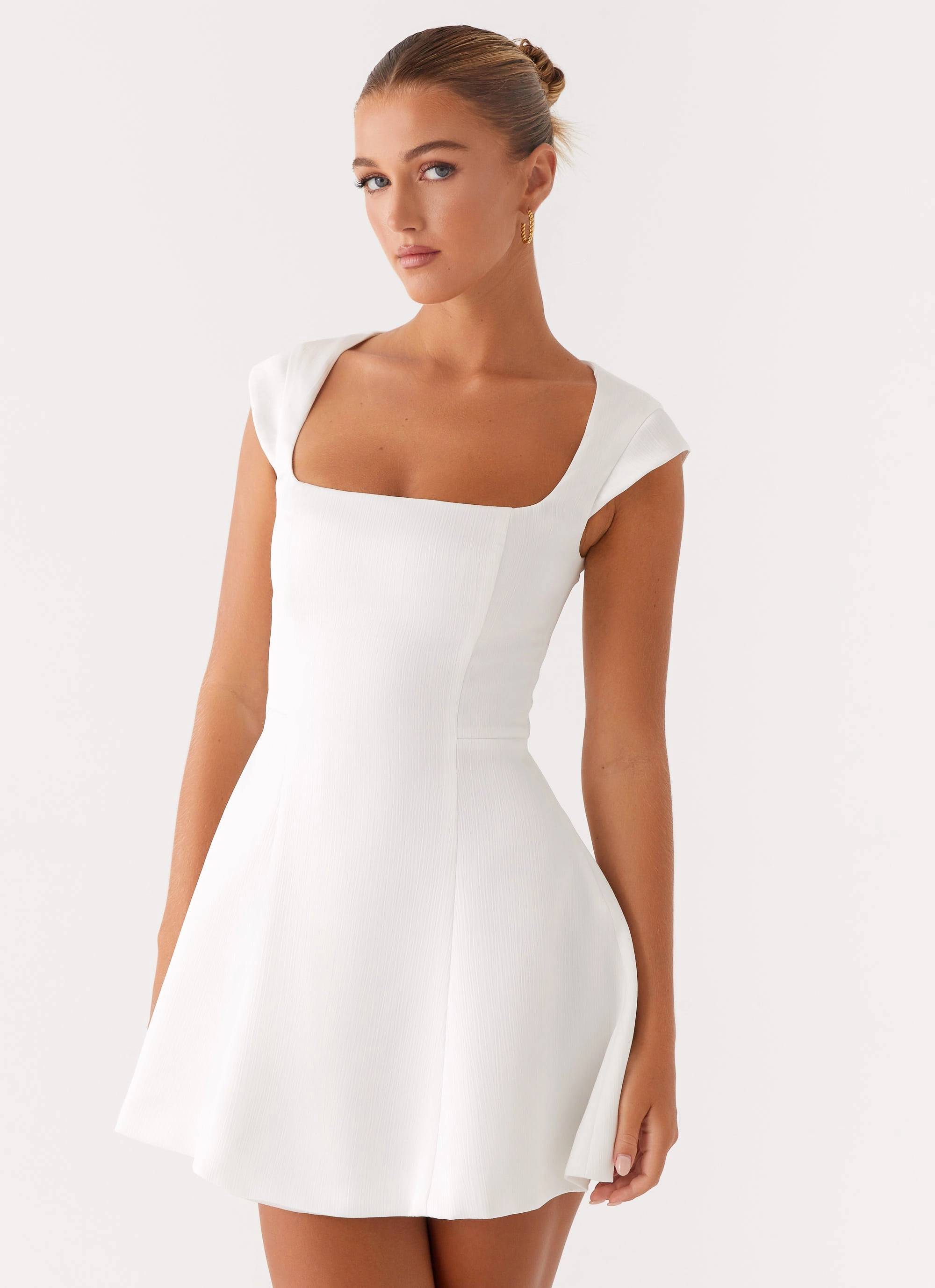 Formal Occasion Maryjane Mini Dress - White