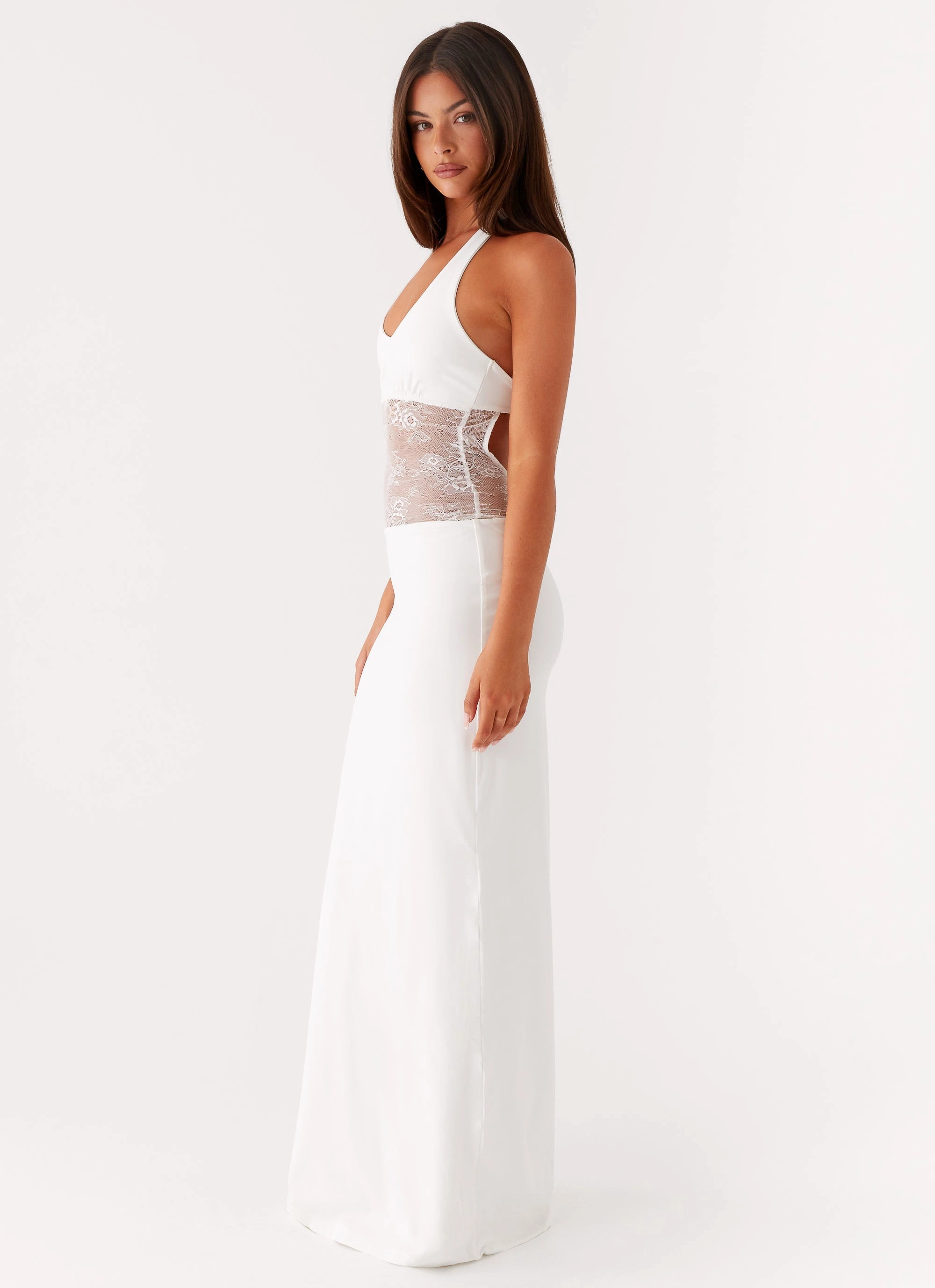 Main Focus Maxi Dress - White Work Coat