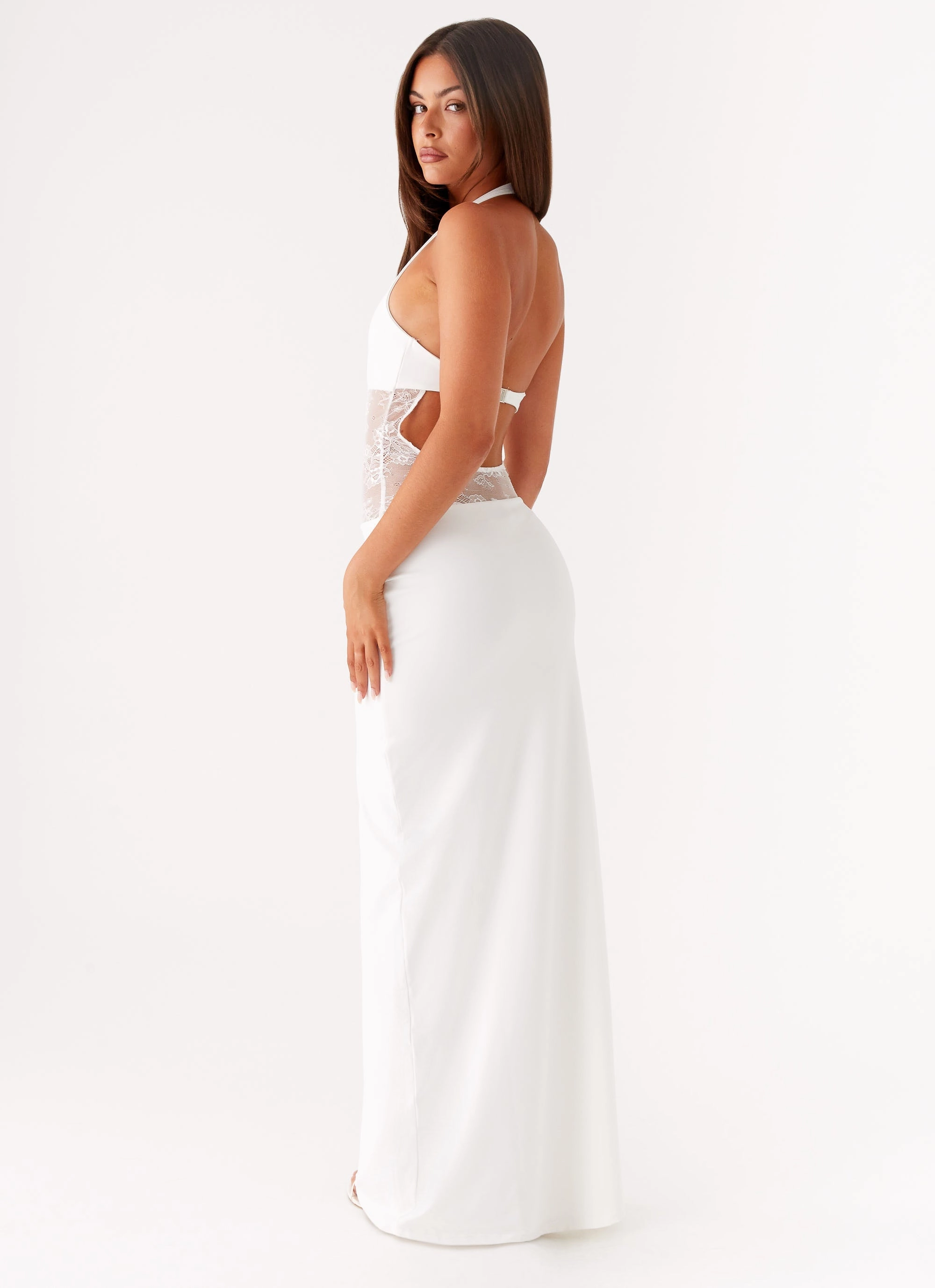 Breathable Comfort Wear Main Focus Maxi Dress - White