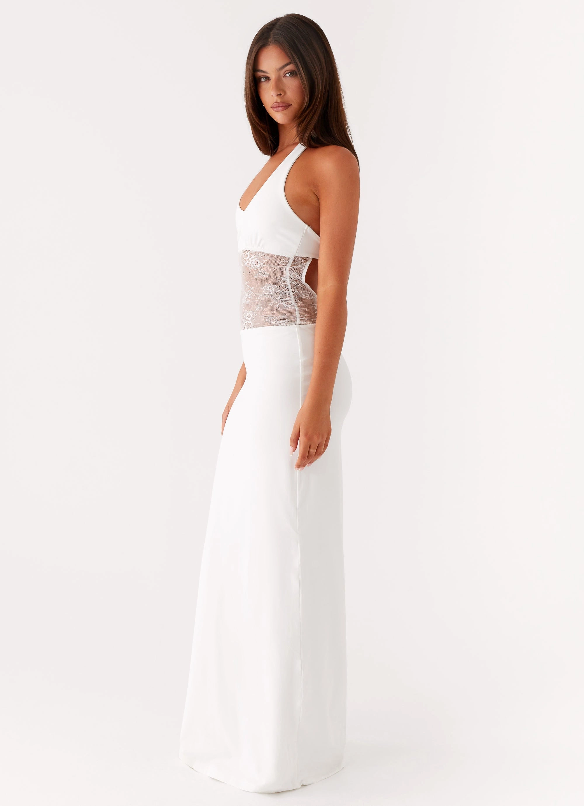 Water-Repellent-Finish Main Focus Maxi Dress - White