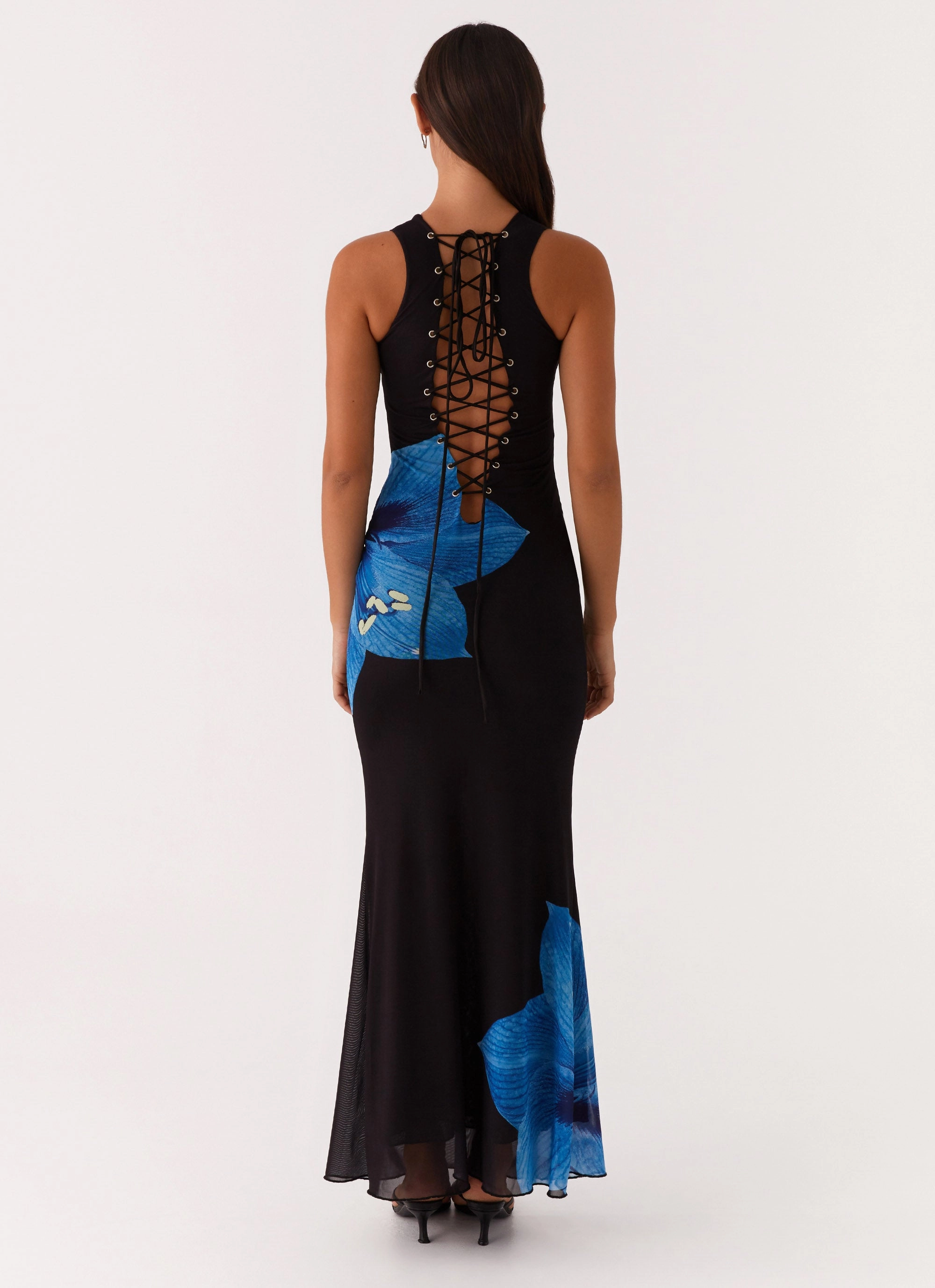 Manhattan Nights Maxi Dress - Black Belted Style