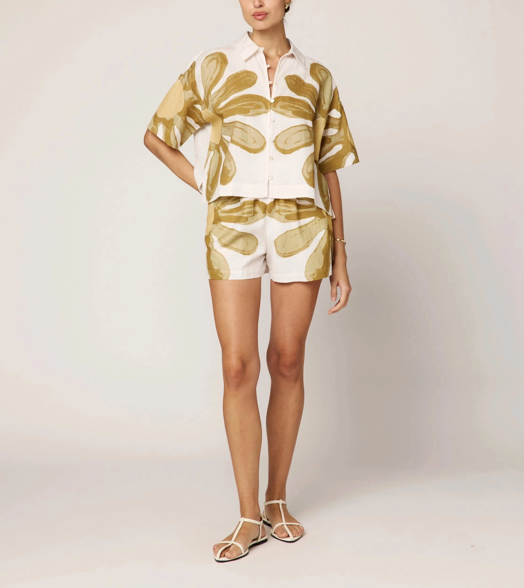 Marie Blouse | Floral Placed Print Cozy Sweater