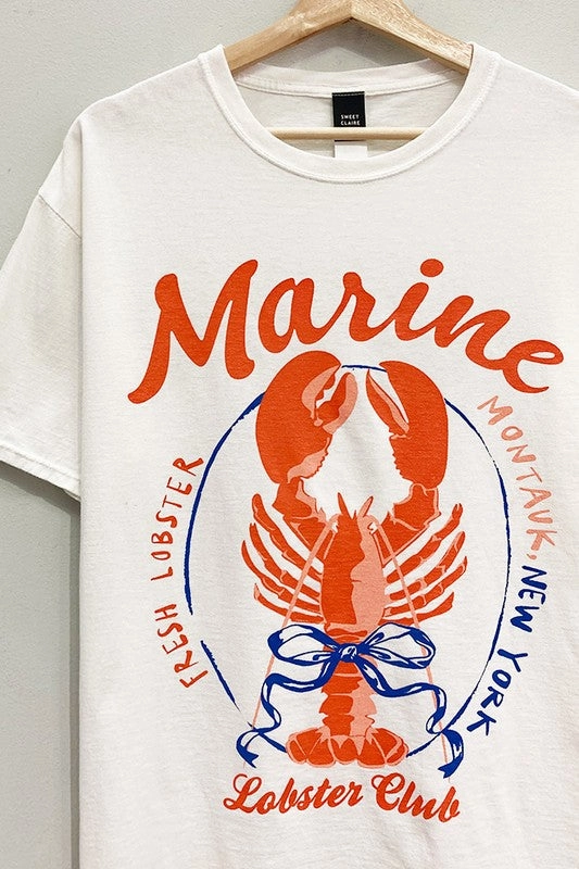 Non Chafing Edges DualLayer Weave Marine Lobsters Tee S-XL