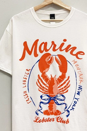 Non Chafing Edges DualLayer Weave Marine Lobsters Tee S-XL