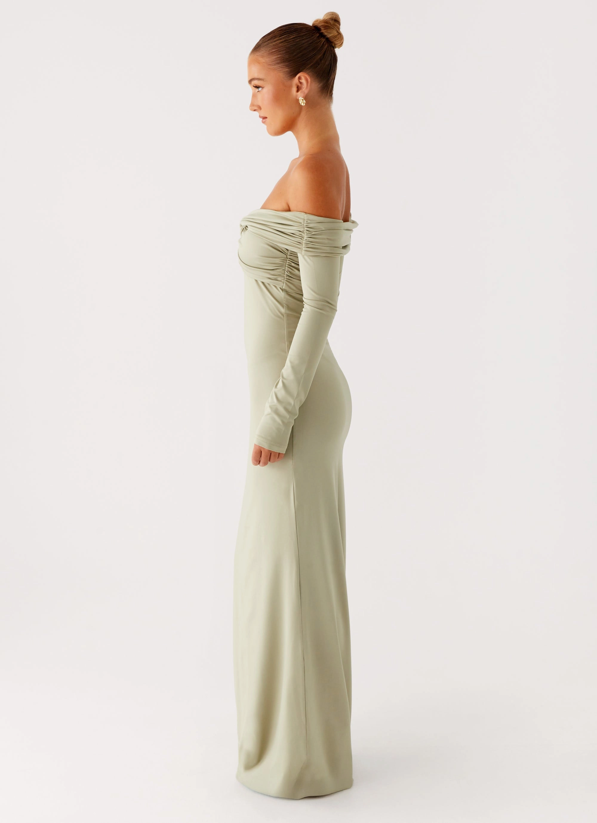 Marla Long Sleeve Maxi Dress - Sage All Fitwear