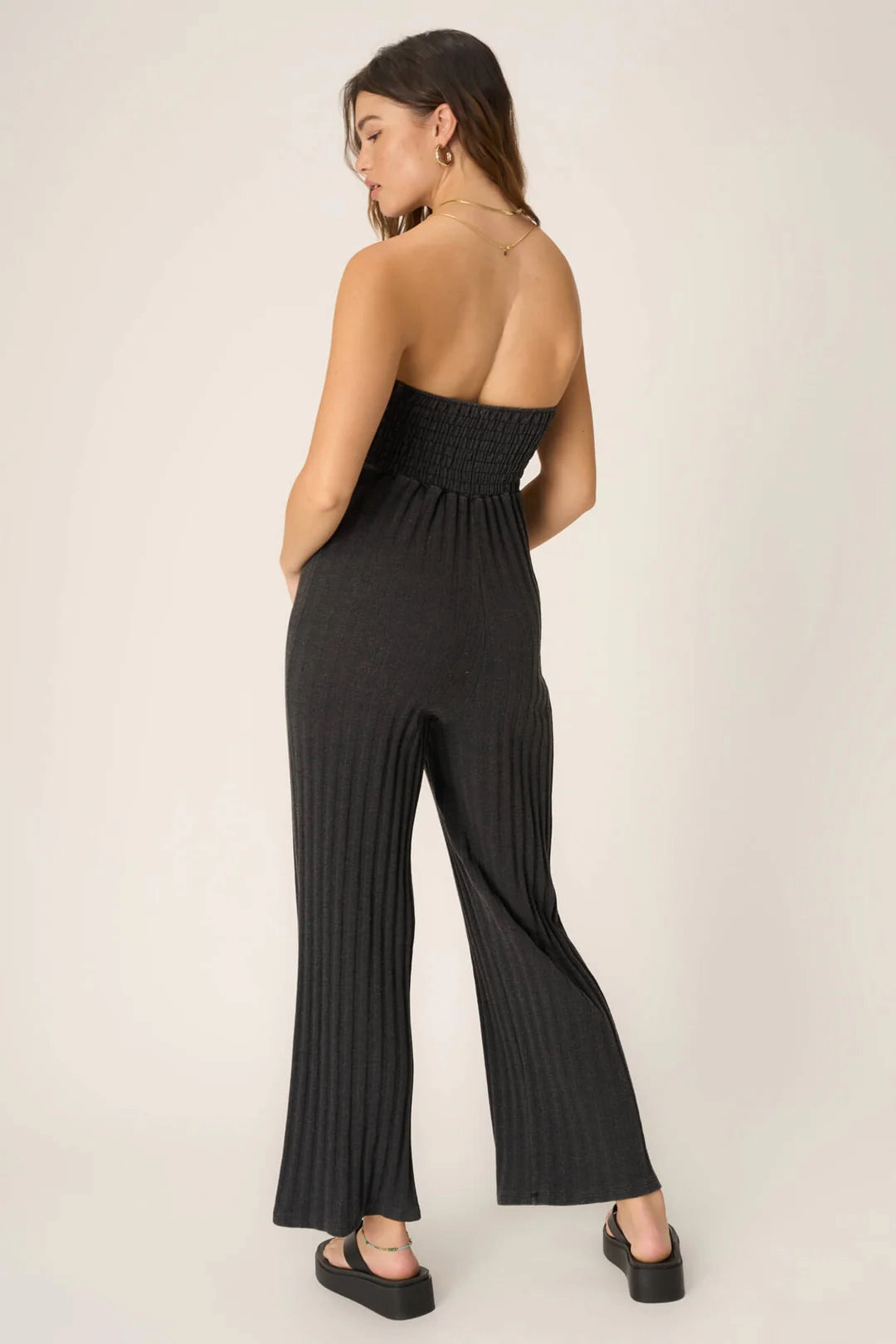 Casual Layer SheerWeight Knit Marseille Strapless Jumpsuit