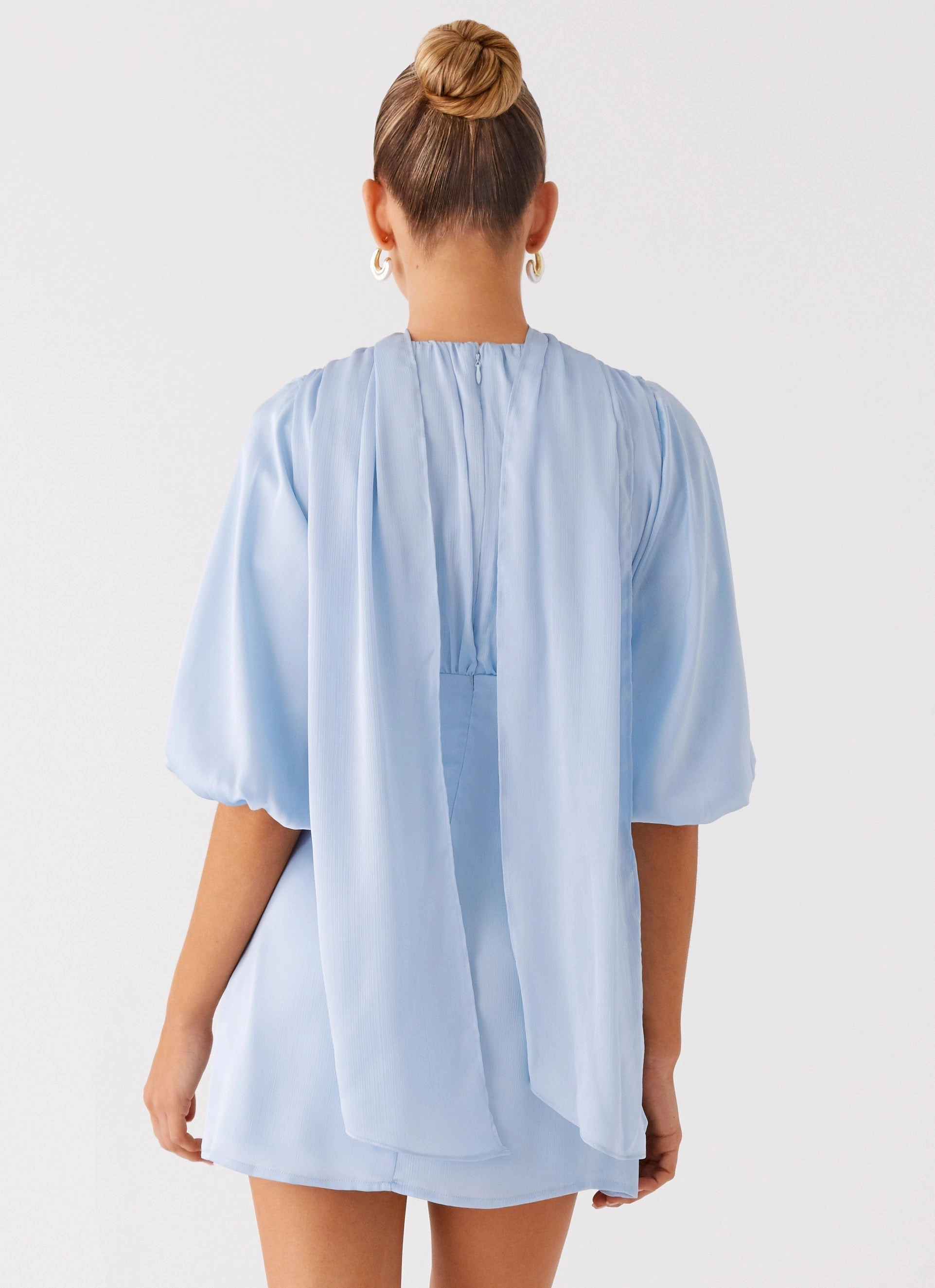 Mary Mini Dress - Blue Autumn Wear