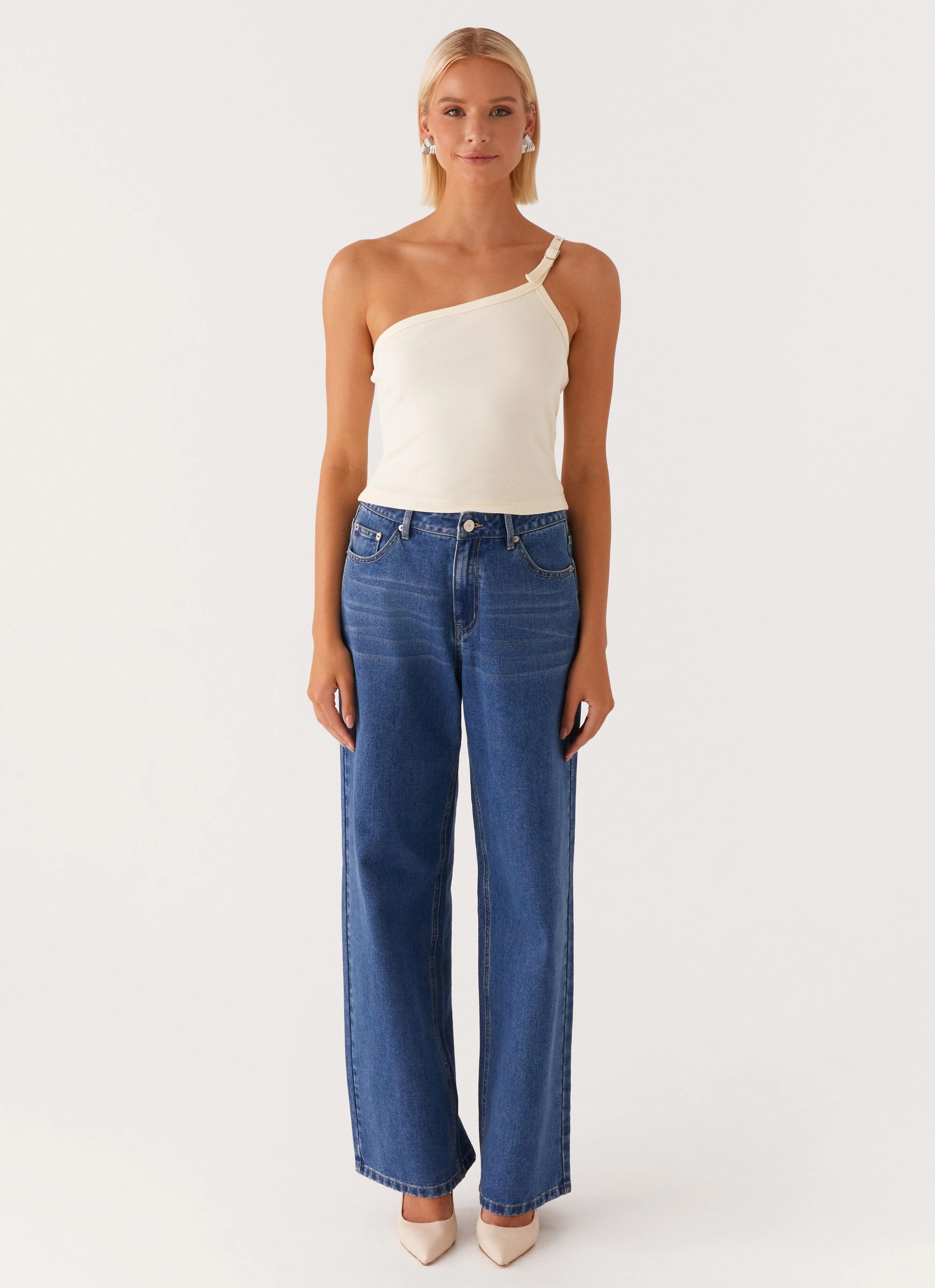 Durable Chainstitch Mataya Buckle Top - Lemon