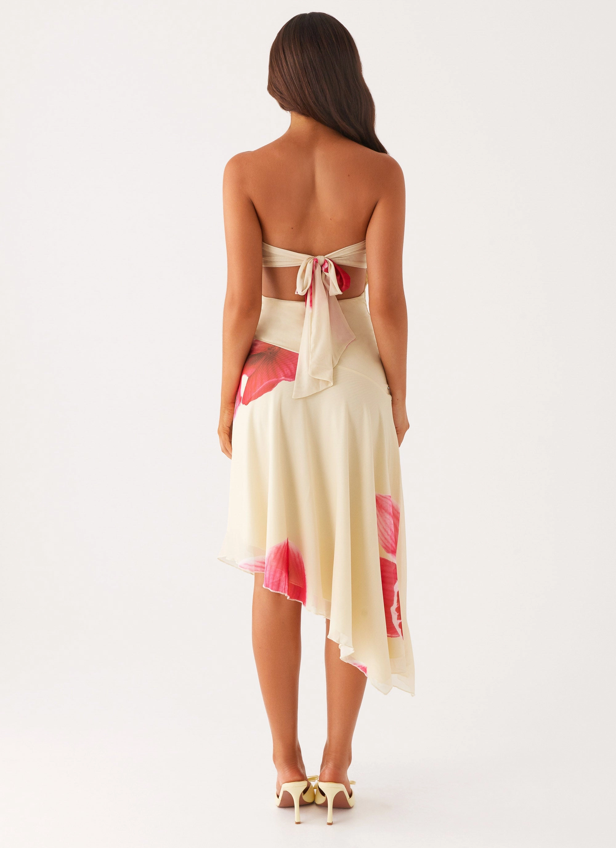 Monochrome Look Mariposa Midi Dress - Orchid Yellow