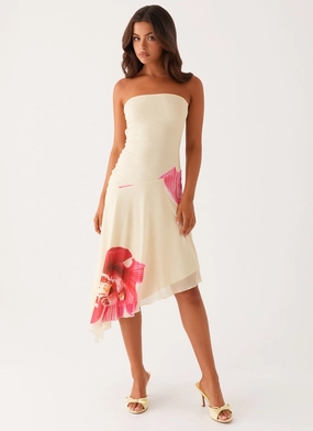 Mariposa Midi Dress - Orchid Yellow Smart Pairing Stylish Layer