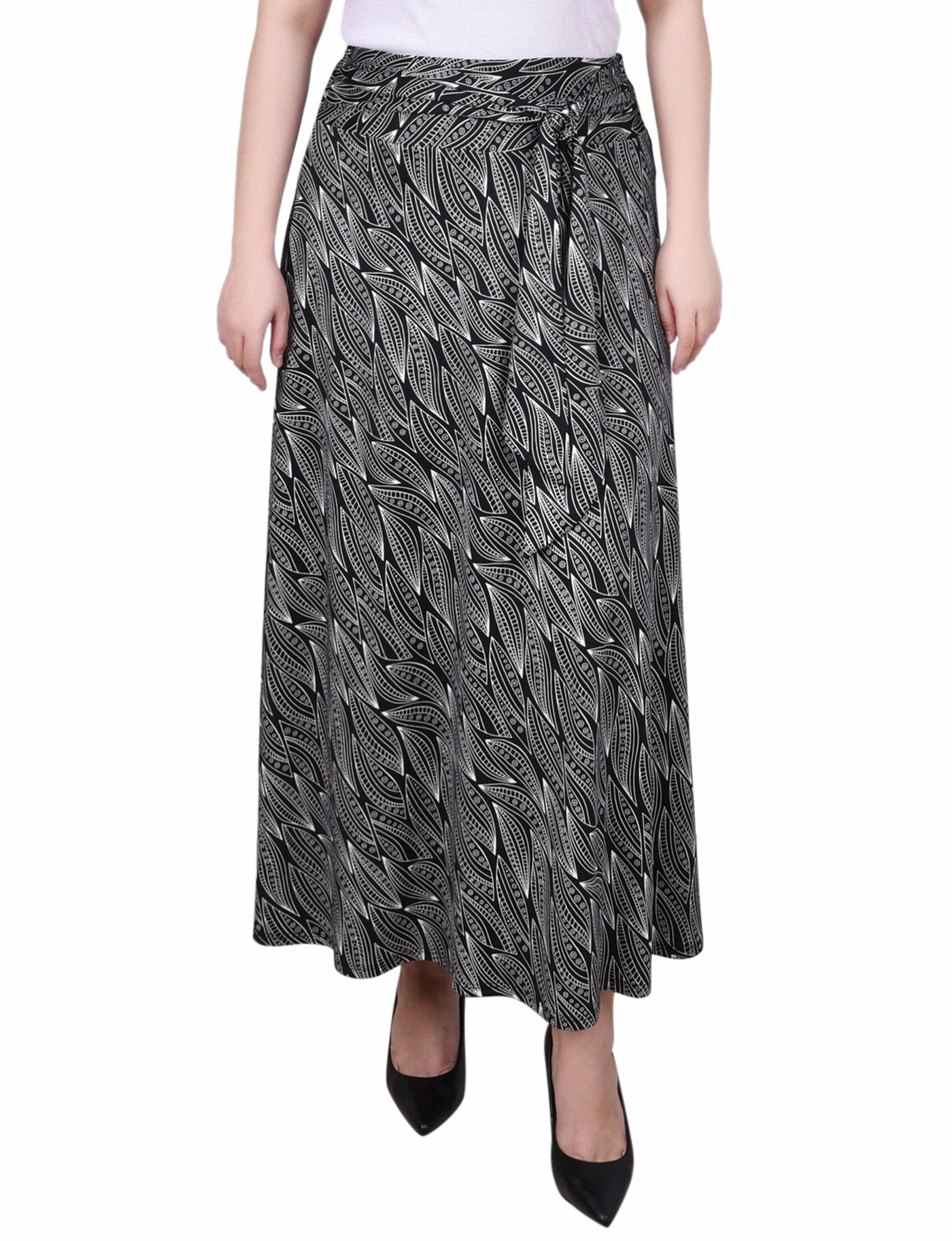 Maxi Skirt With Sash Waist Tie All-season garment Smart Fit Wear