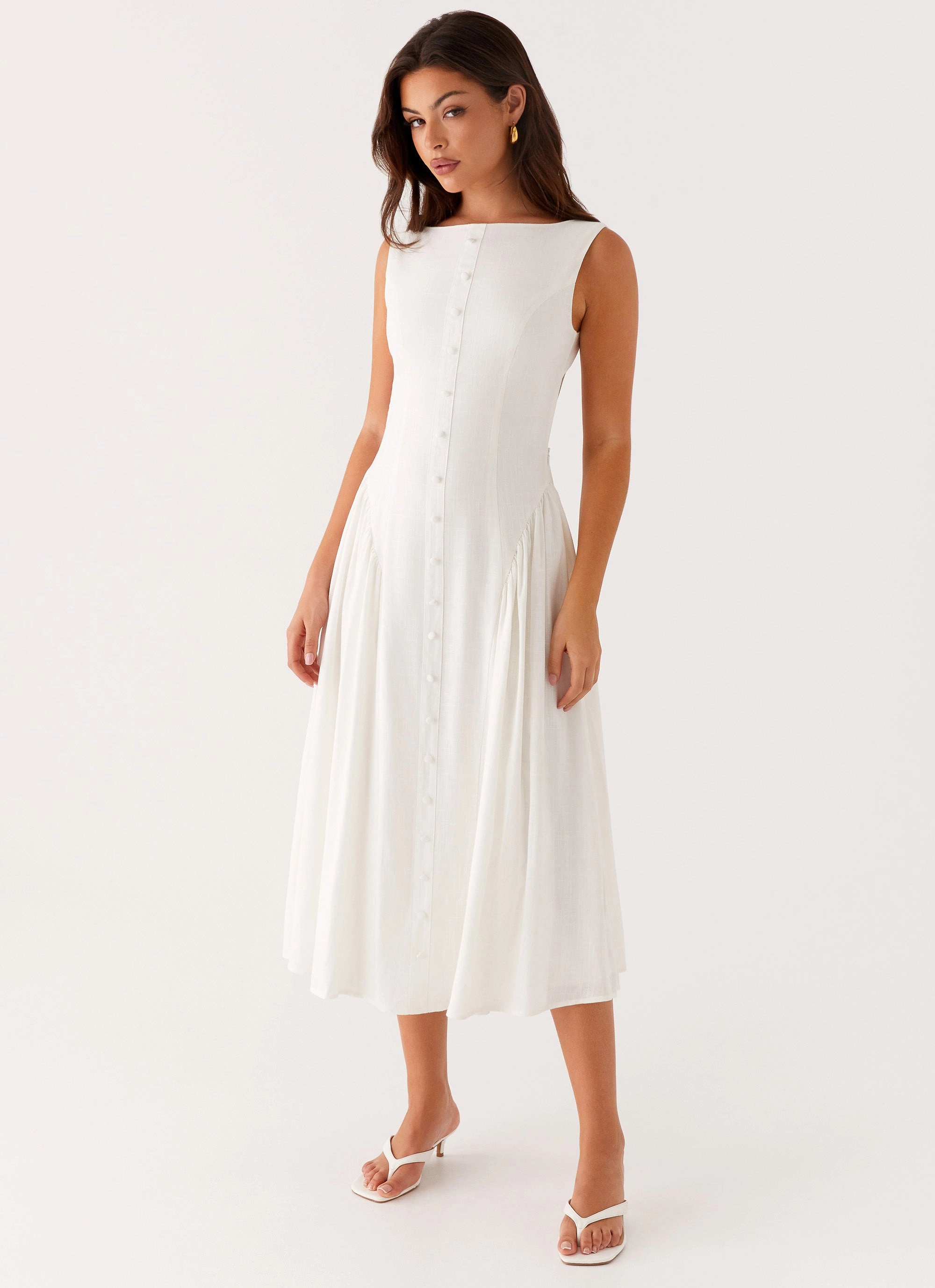 Outdoor Adventure Maylah Midi Dress - White