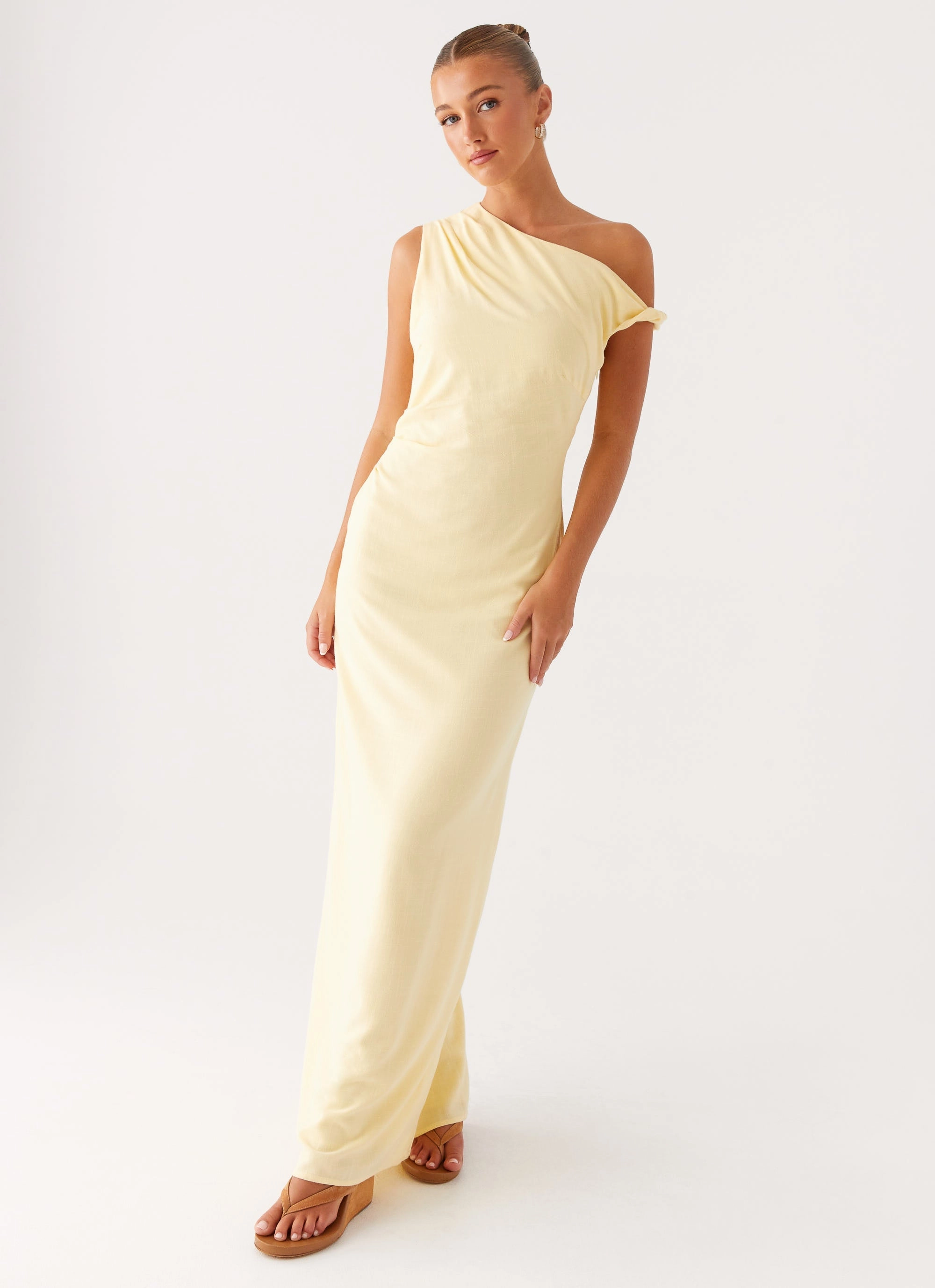 Stylish Cut Mckenna Maxi Dress - Yellow