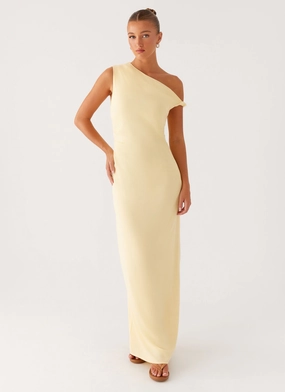 Bright Petal Clean Outline Mckenna Maxi Dress - Yellow