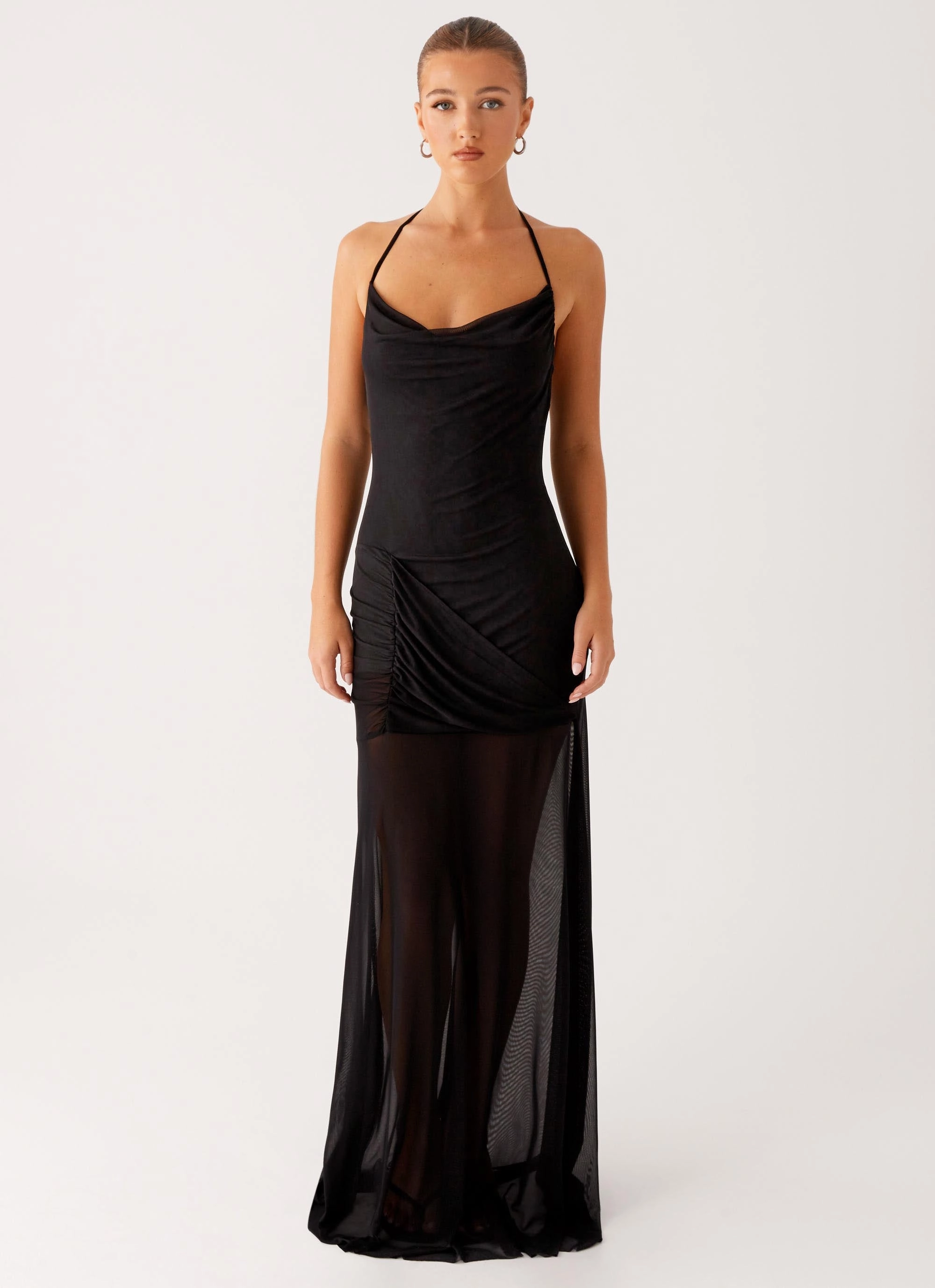 Mckinley Maxi Dress - Black Bow Soft