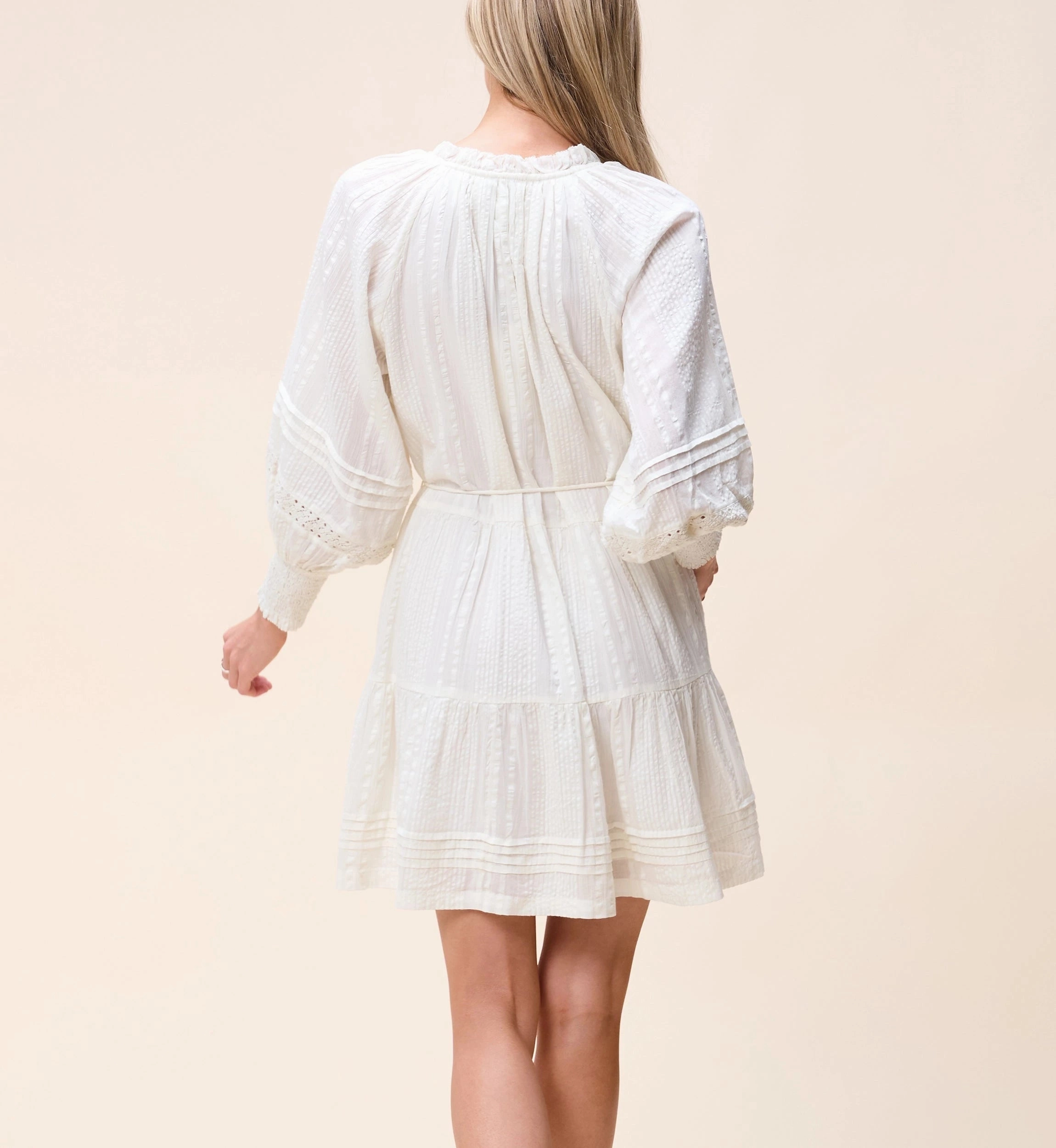 Peace Glow Compressible Meadow Mini Dress | Ivory