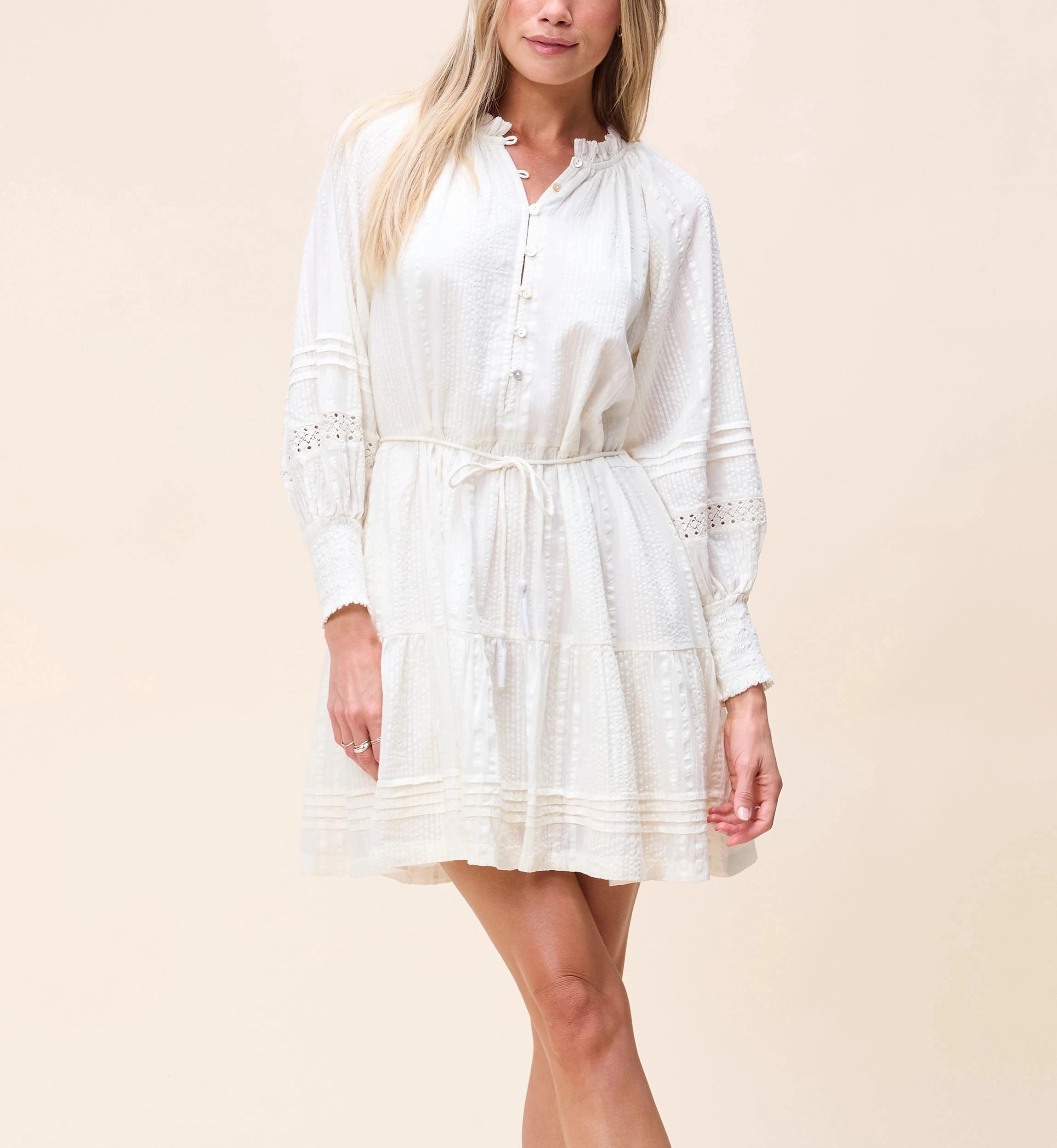 SustainableCotton Meadow Mini Dress | Ivory