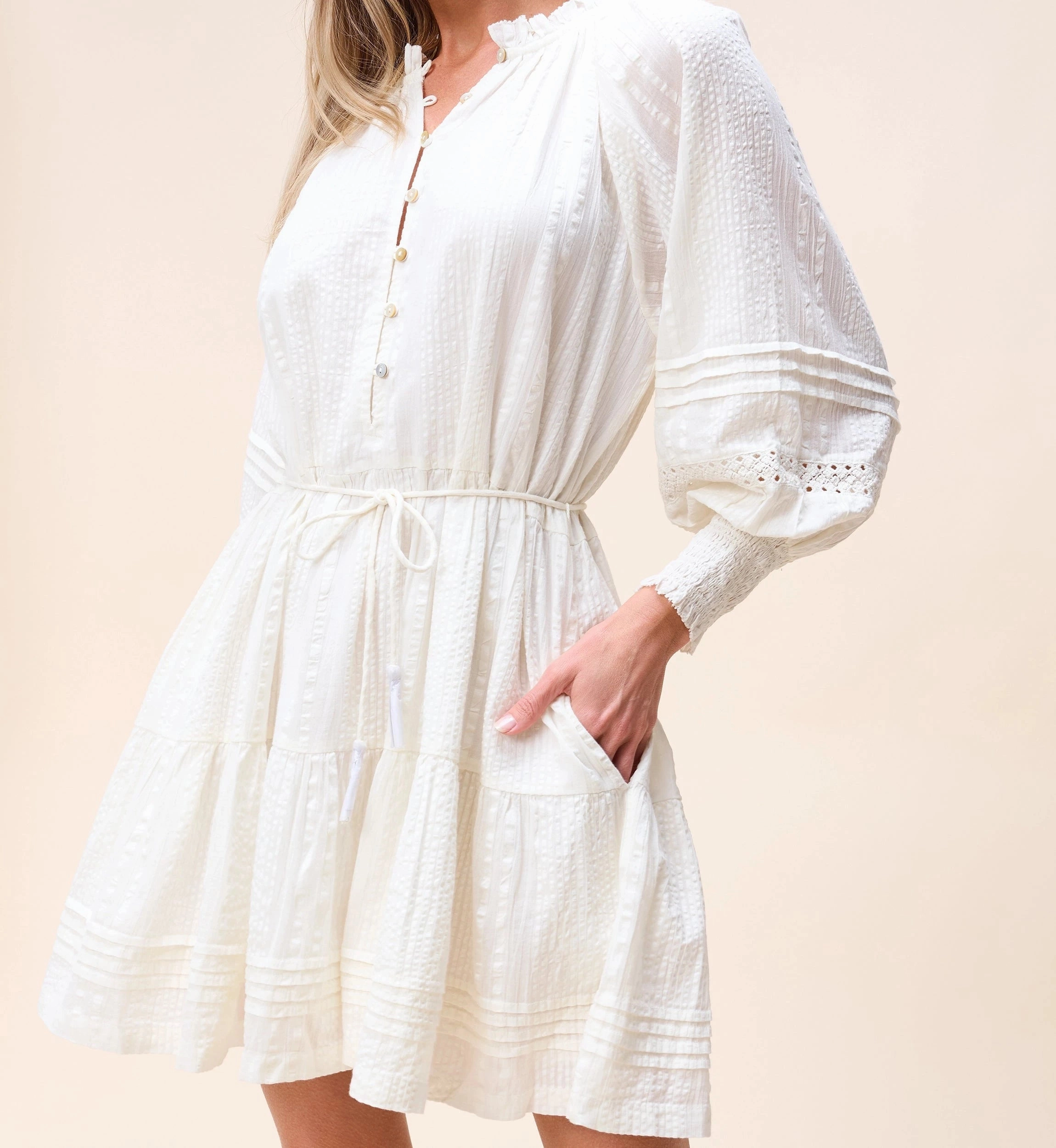 Anytime Wear Meadow Mini Dress | Ivory