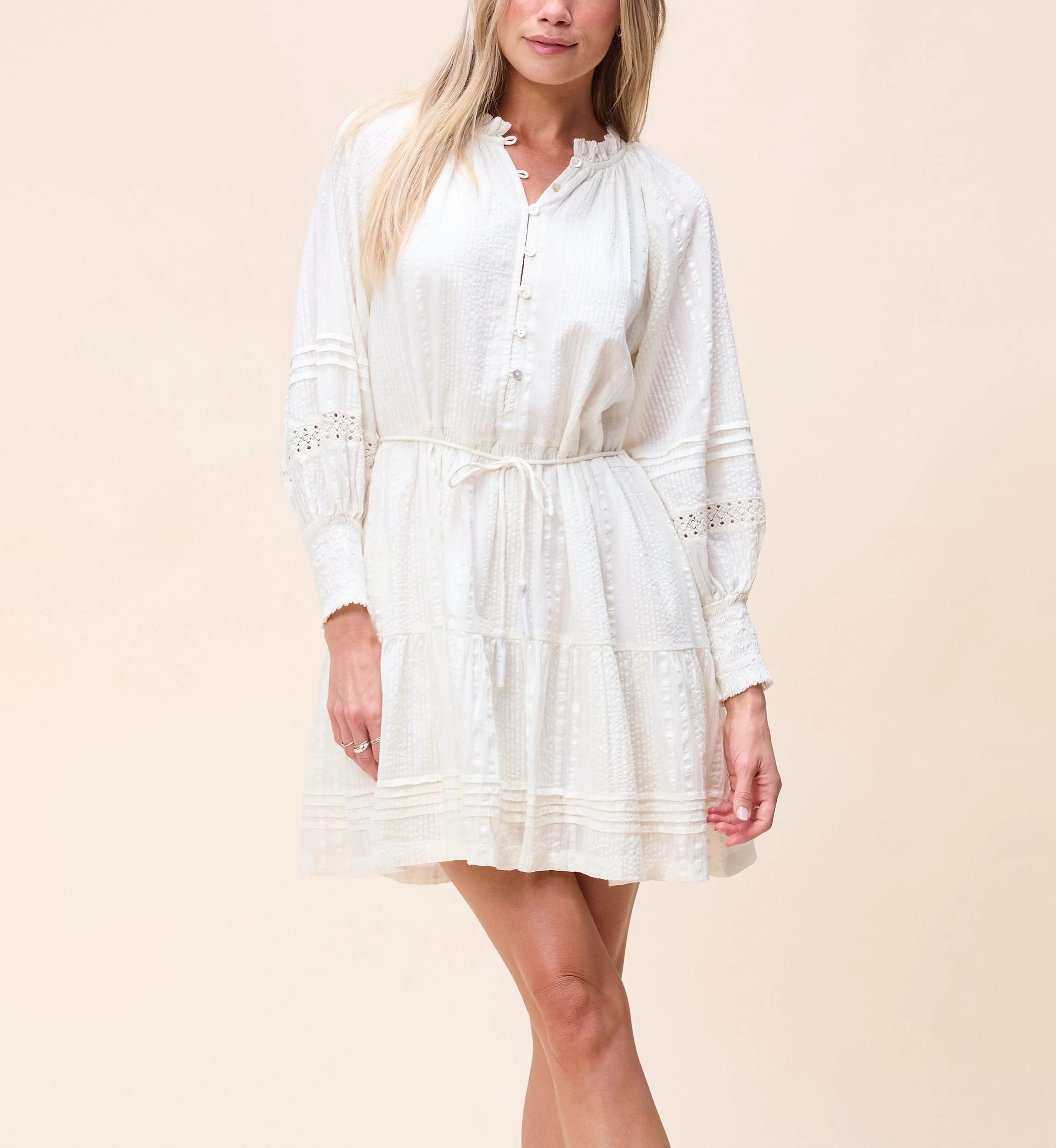 Artistic Shape Fashion Fit Meadow Mini Dress | Ivory