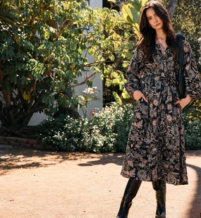 Melinda Midi Dress | Dark Magnolia Mature Glam