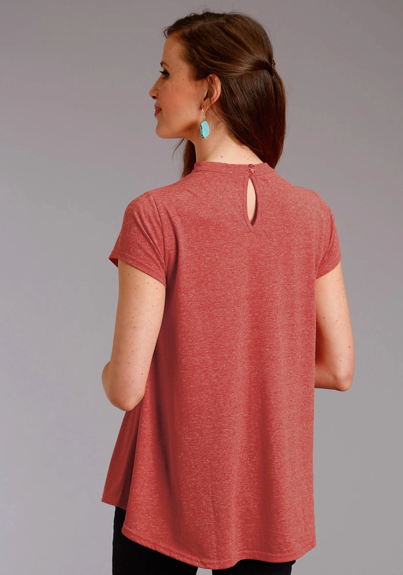 Versatile Styling Roper Womens Red Poly/Cotton Taos Sunrise S/S T-Shirt