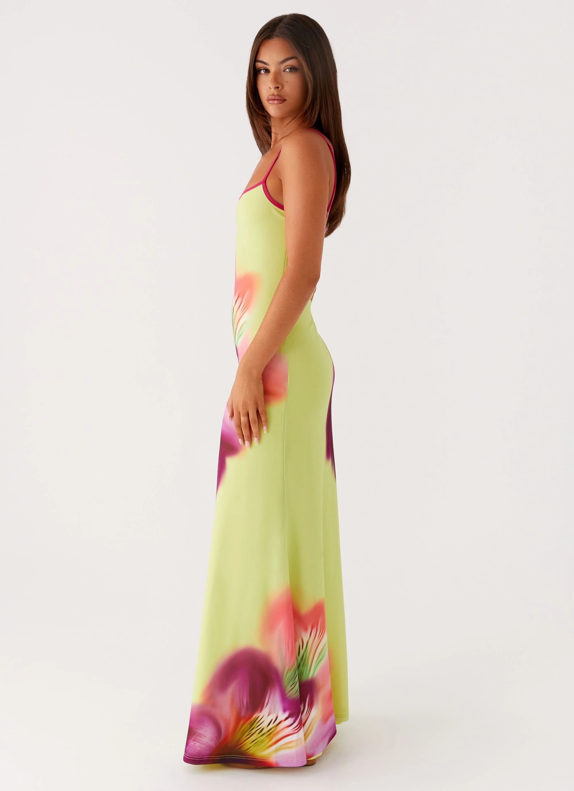 Everett Maxi Dress - Green Tropical Garden Fresh