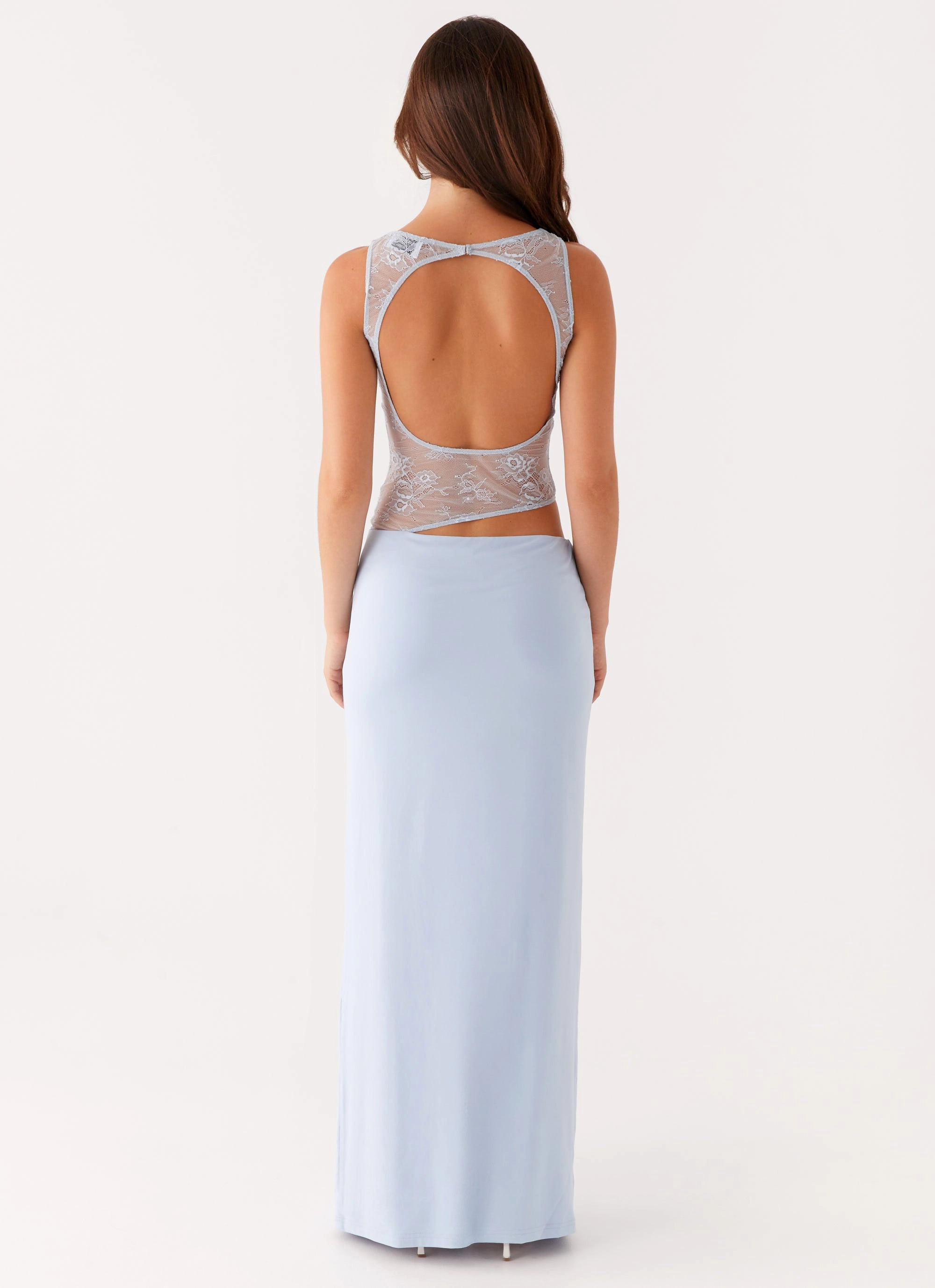 Retro Vibes Modern Cut Prophecy Maxi Dress - Blue