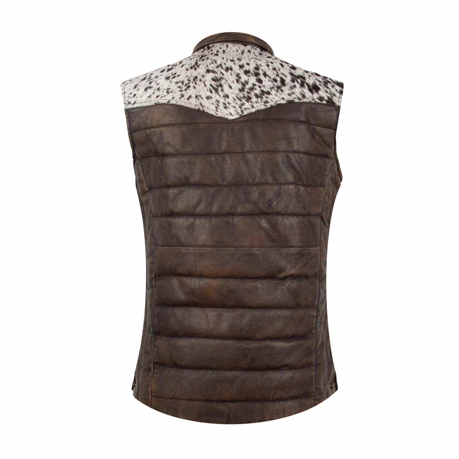 Anti Glare Trim Army Style STS Ranchwear Womens Adalyn Tobacco Brown Leather Leather Vest