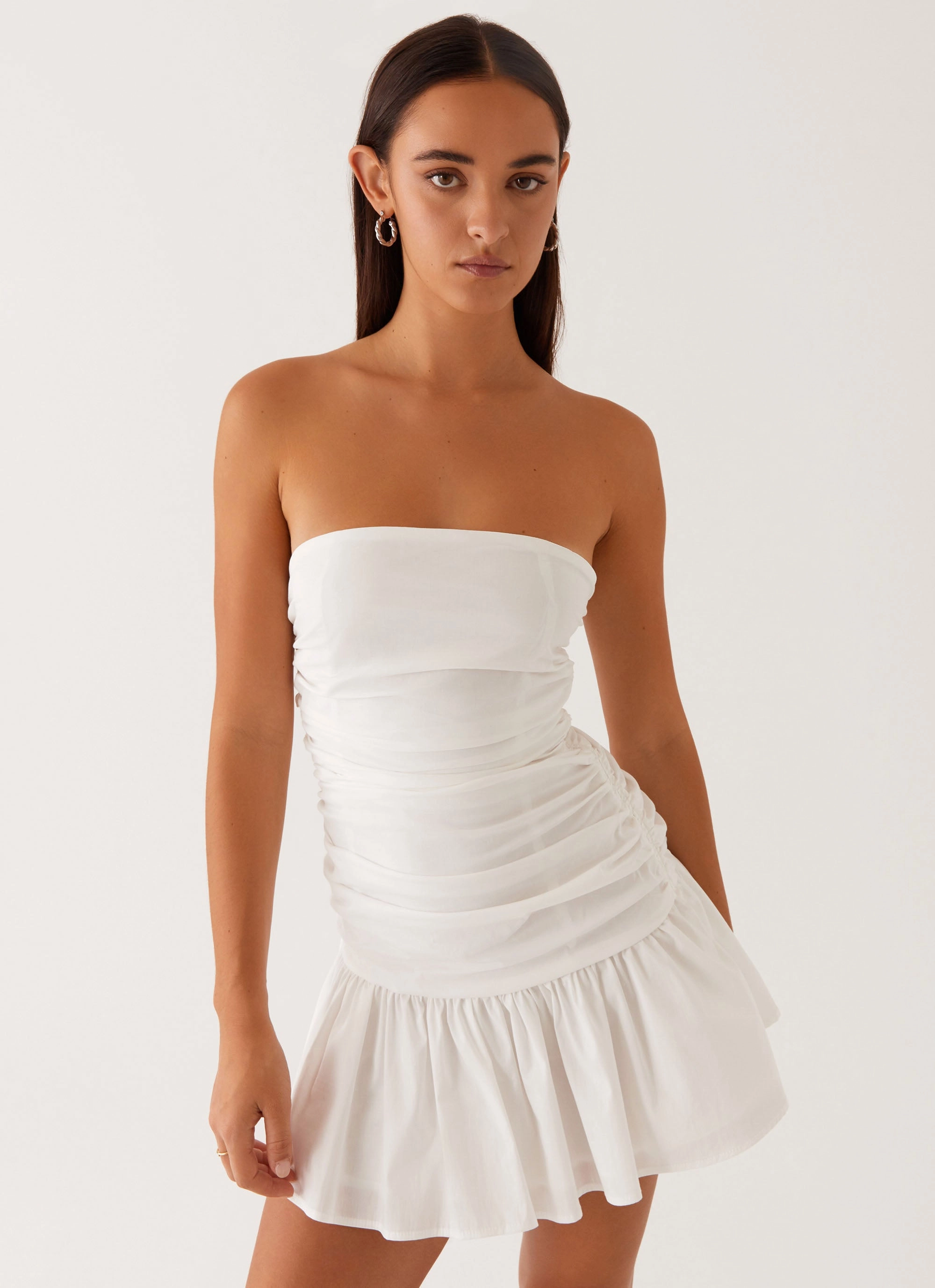 Carmel Mini Dress - White Non-Pilling