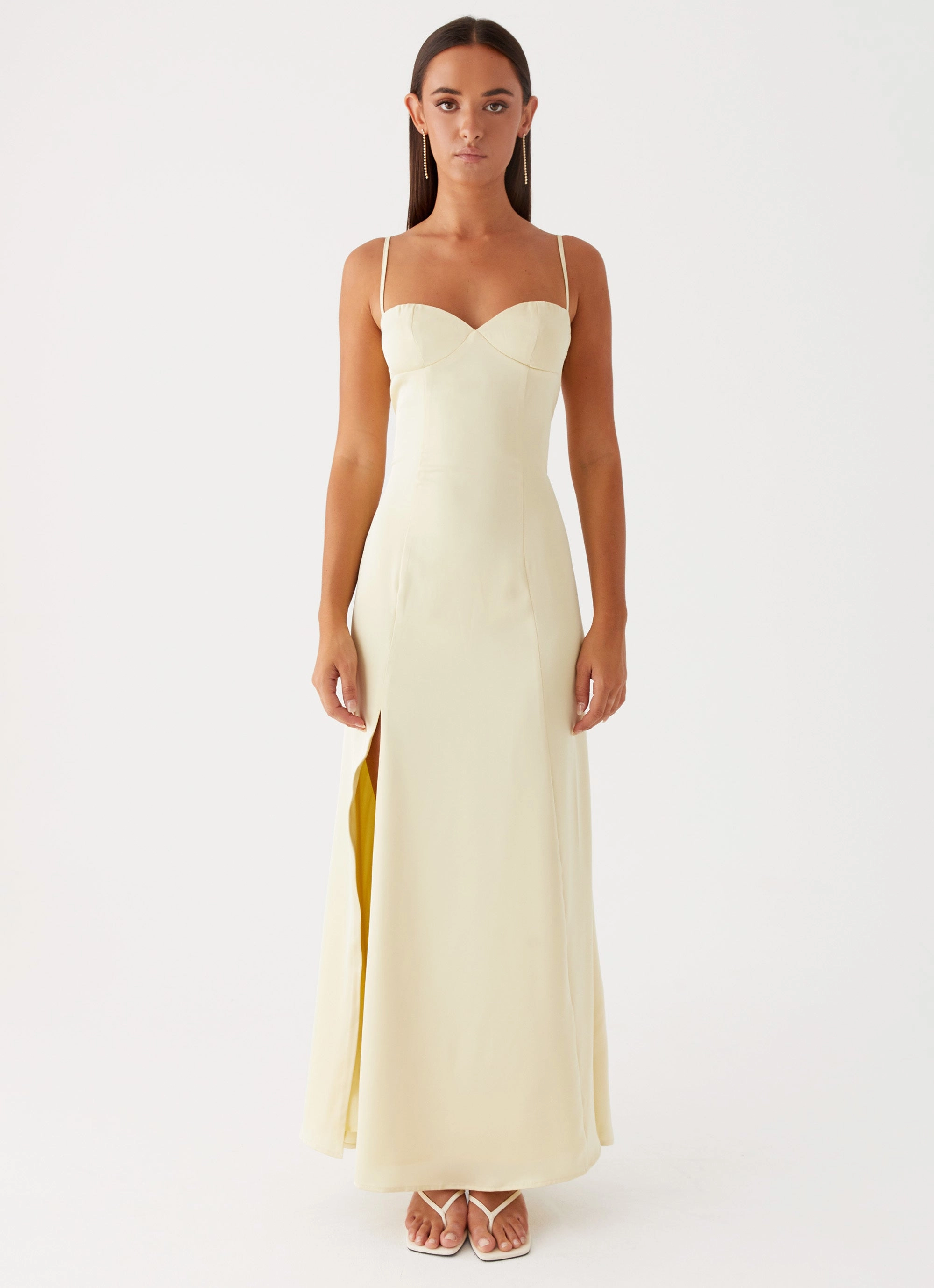 Transitional Wear Miss Bloom Maxi Dress - Lemon