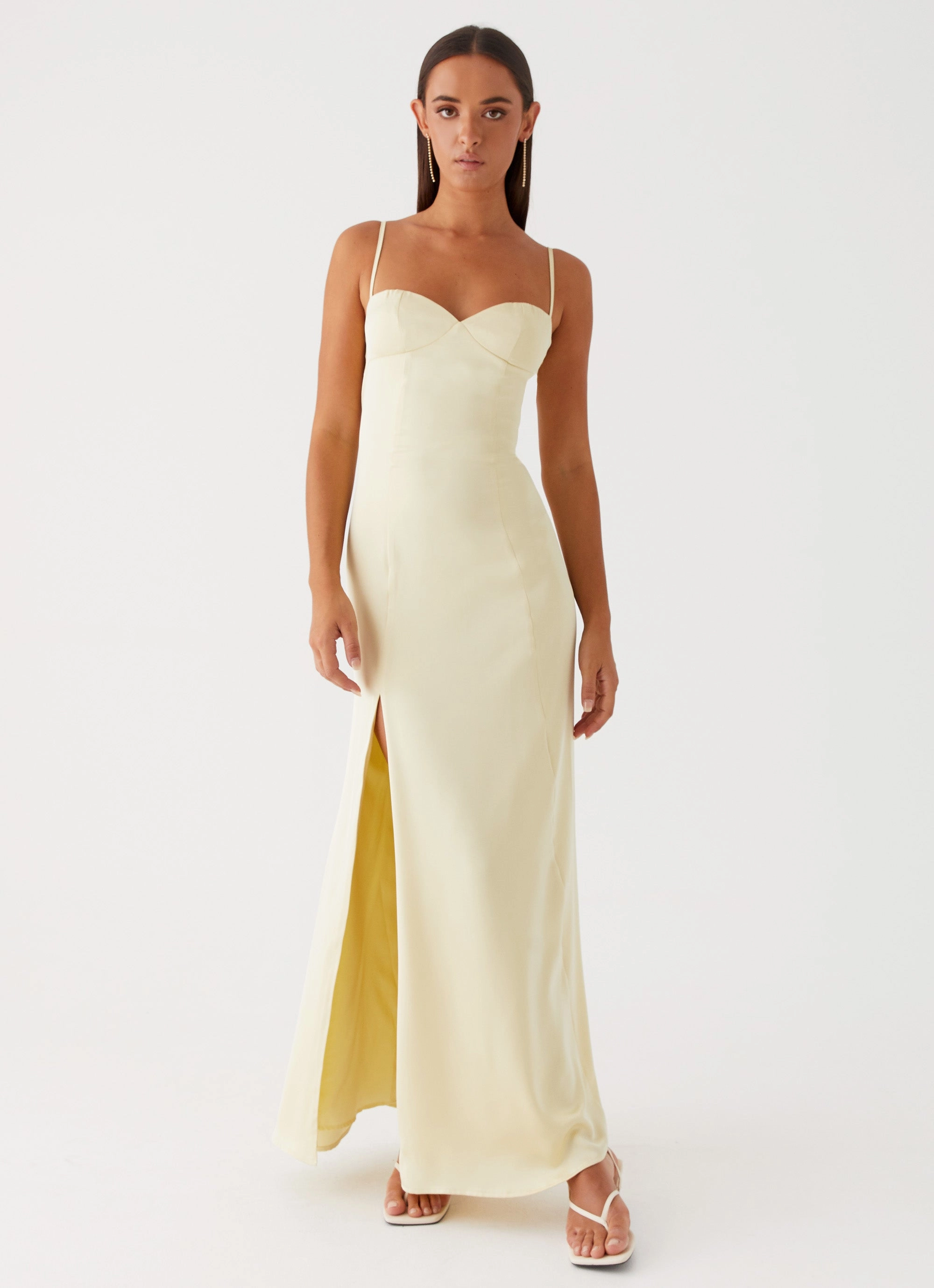 Miss Bloom Maxi Dress - Lemon Hot Now Cloud Light