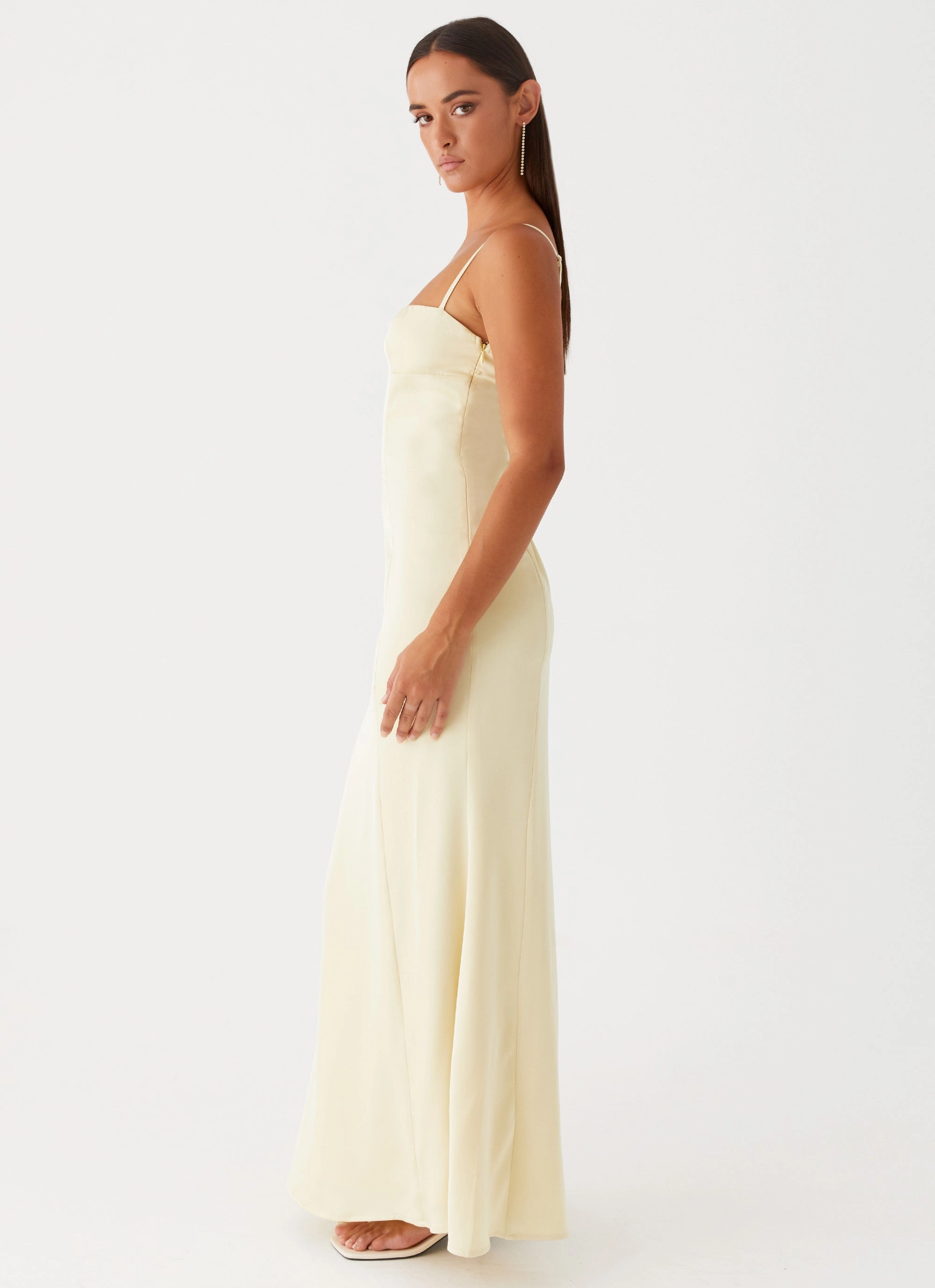 Fashionable Coat Miss Bloom Maxi Dress - Lemon