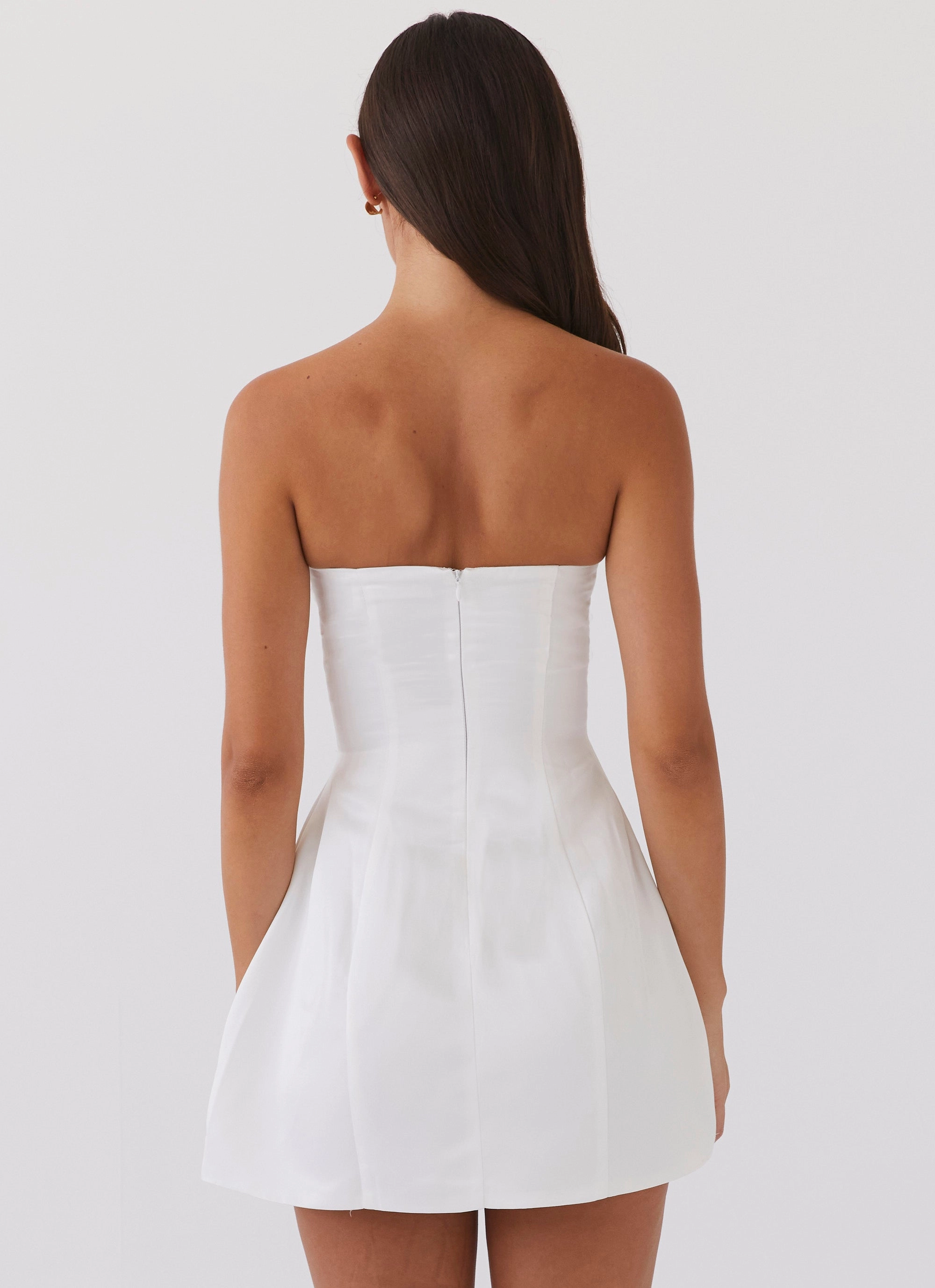 Soft Fit Wear Girl Crush Bow Mini Dress - White