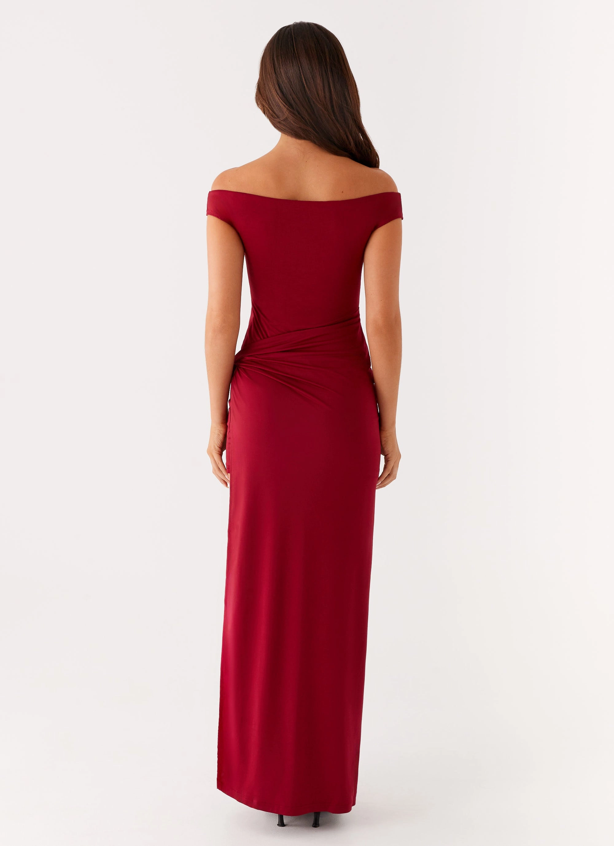 Cold Layer Amerie Maxi Dress - Maroon