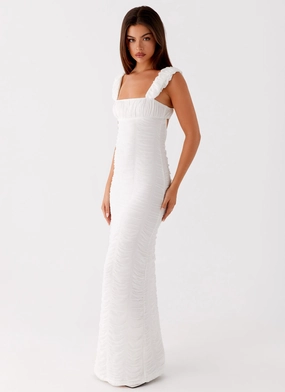Night Charm Senses Midi Dress - White