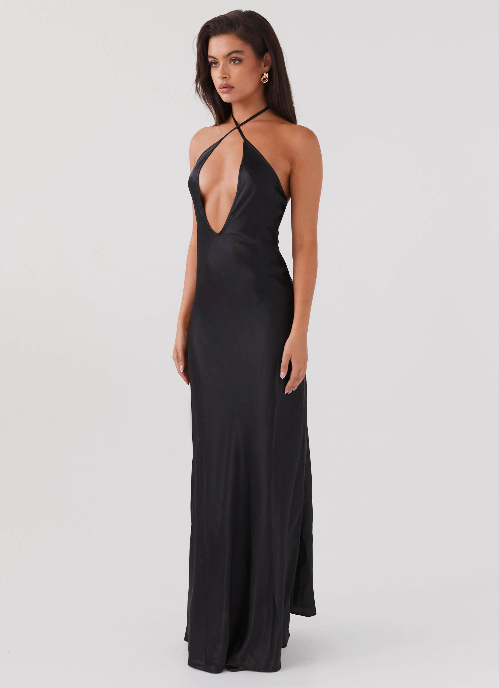 Urban Outerwear Short Length Noir Symphony Maxi Dress - Black