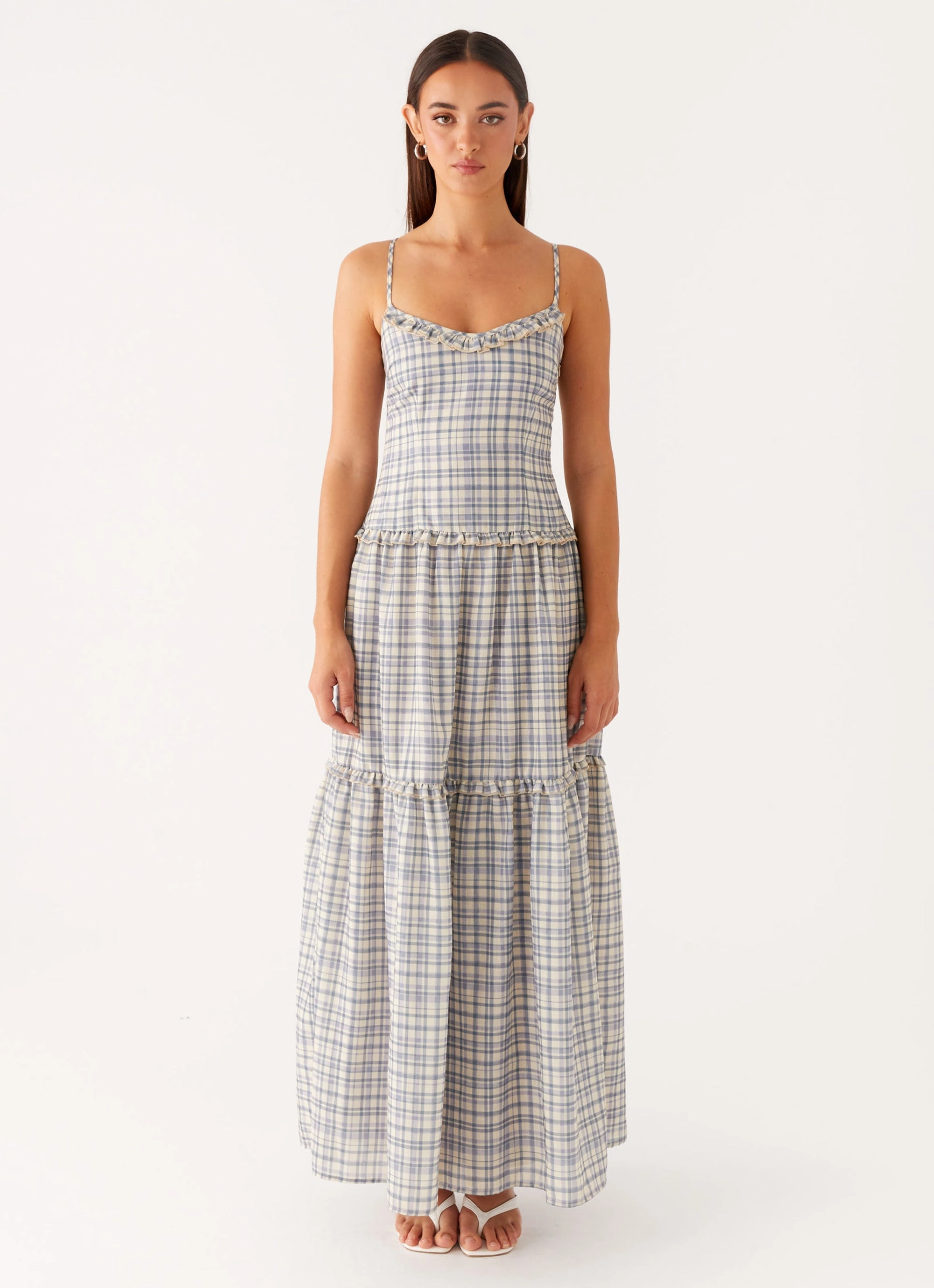 Evening Event Hermie Midi Dress - Check